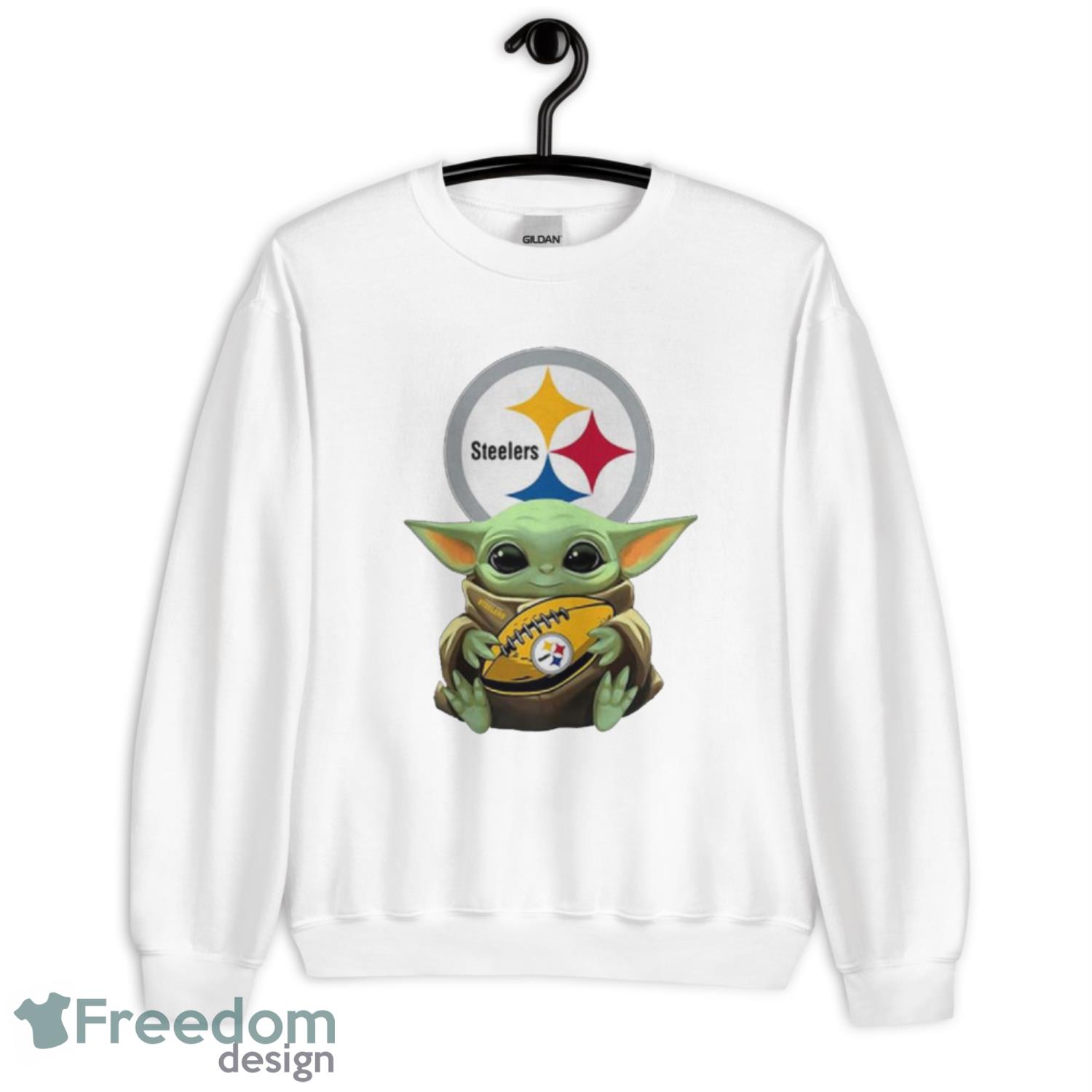 Pittsburgh Steelers Official Star Wars Football Baby Yoda Hug Pittsburgh Steelers Christmas Shirt