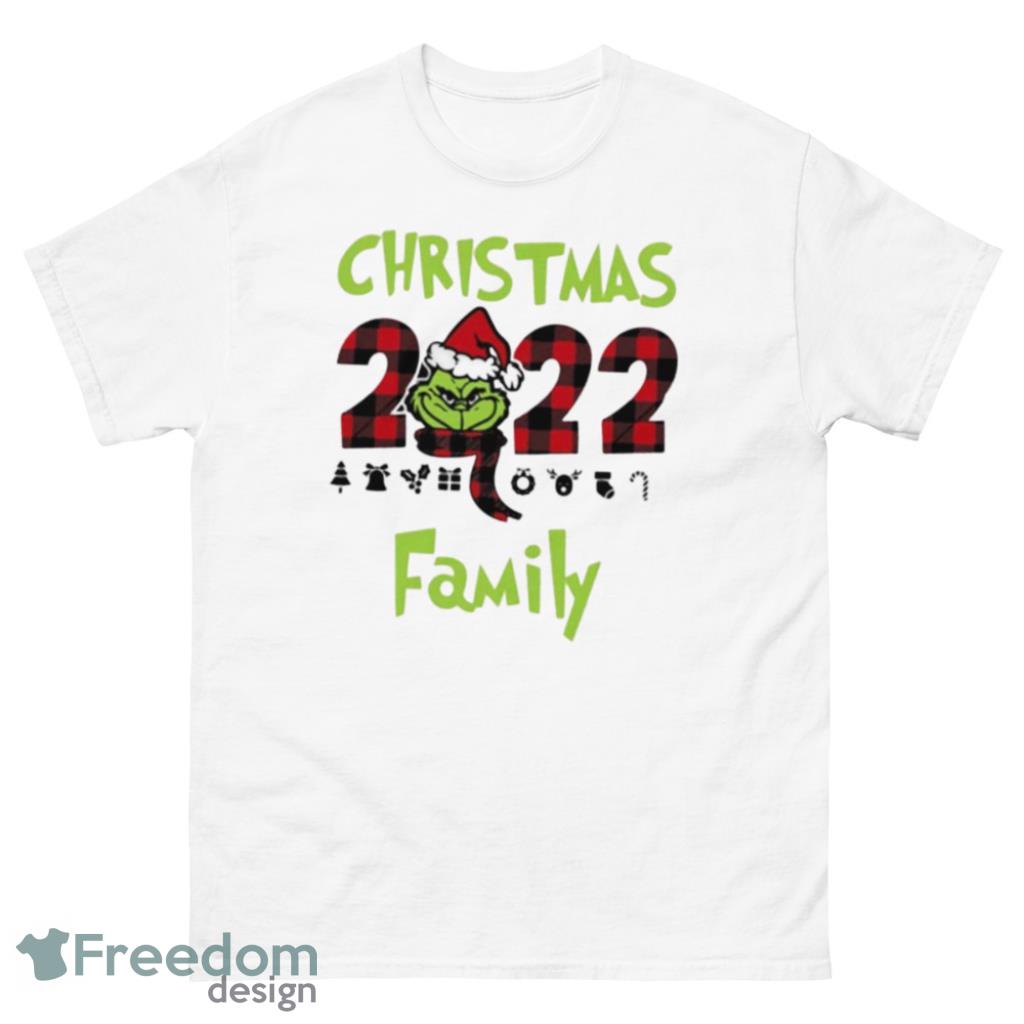 Plaid Pattern Christmas Grinch Squad 2022 Family T-Shirt - Unisex Classic T-Shirt