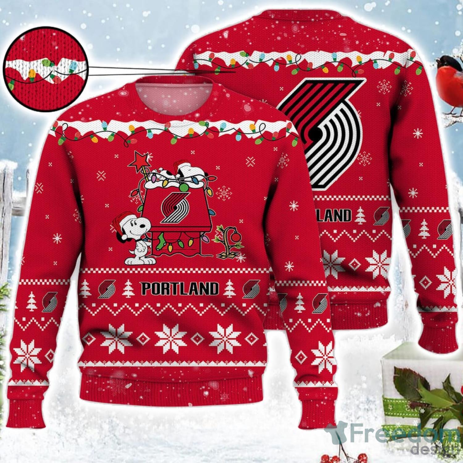 Team Logo Portland Trail Blazers Ugly Christmas Sweater