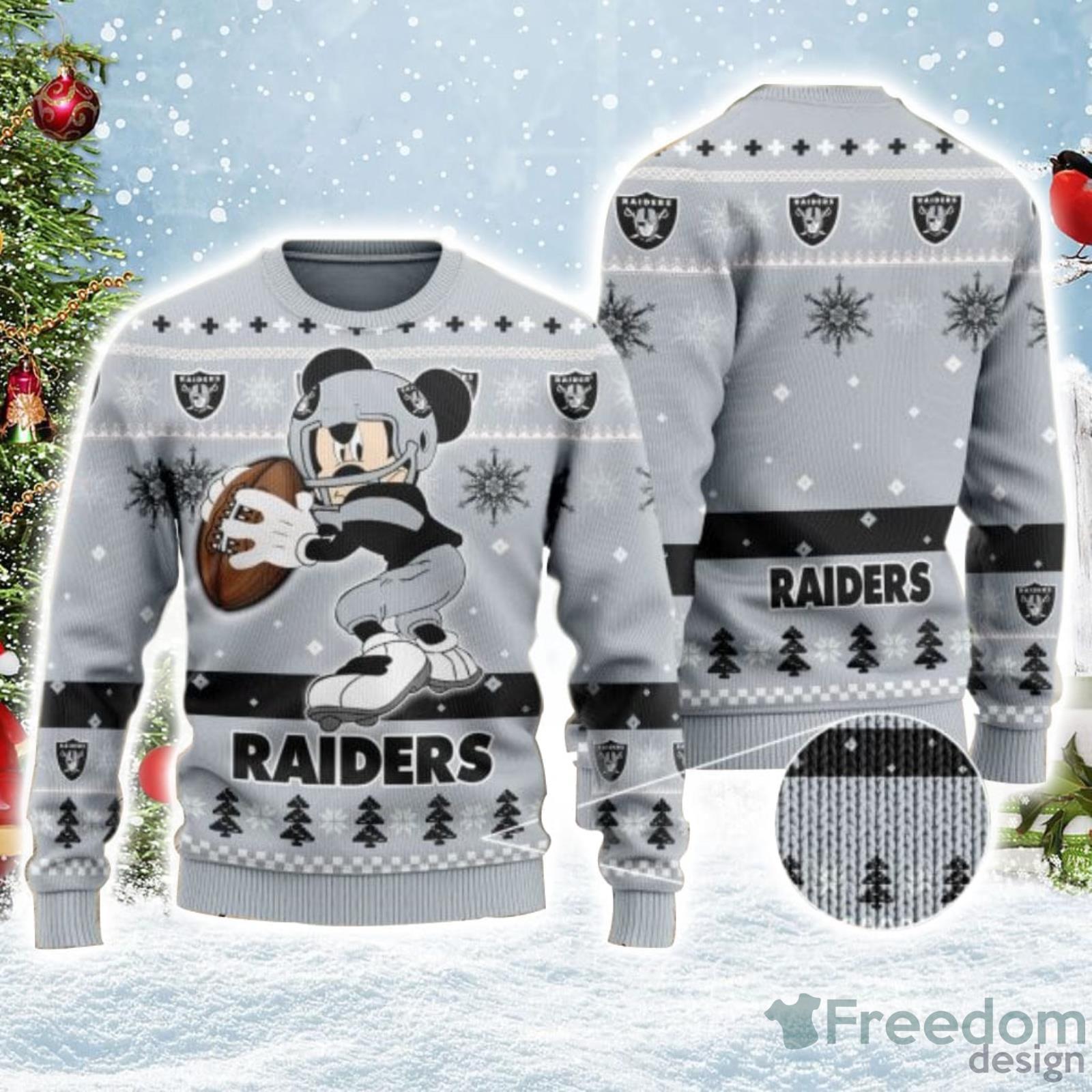 Raiders Ugly Sweater NFL Logo Las Vegas Raiders –