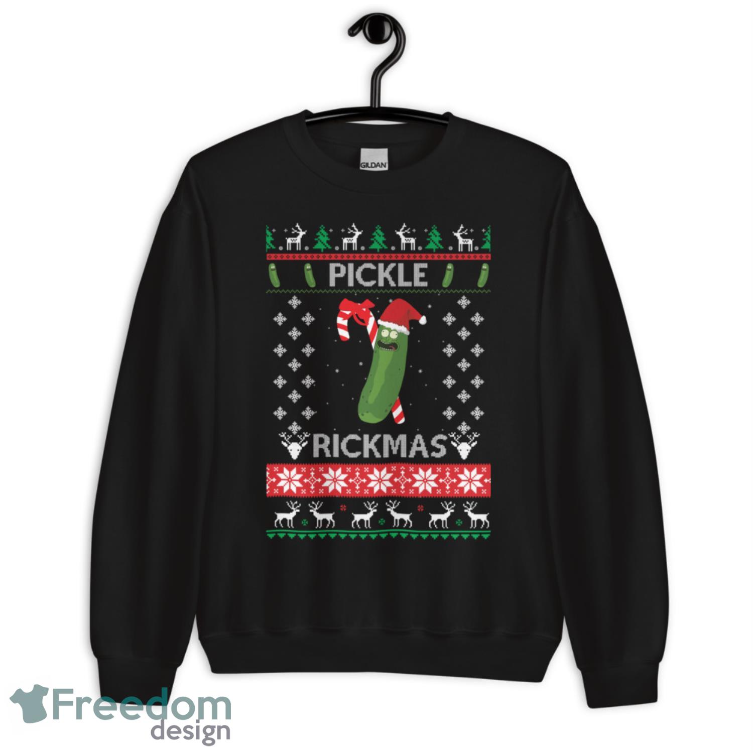 Rick and Morty Christmas Sweater - Pickle Rickmas Xmas Sweatshirt - G185 Unisex Heavy Blend Crewneck Sweatshirt