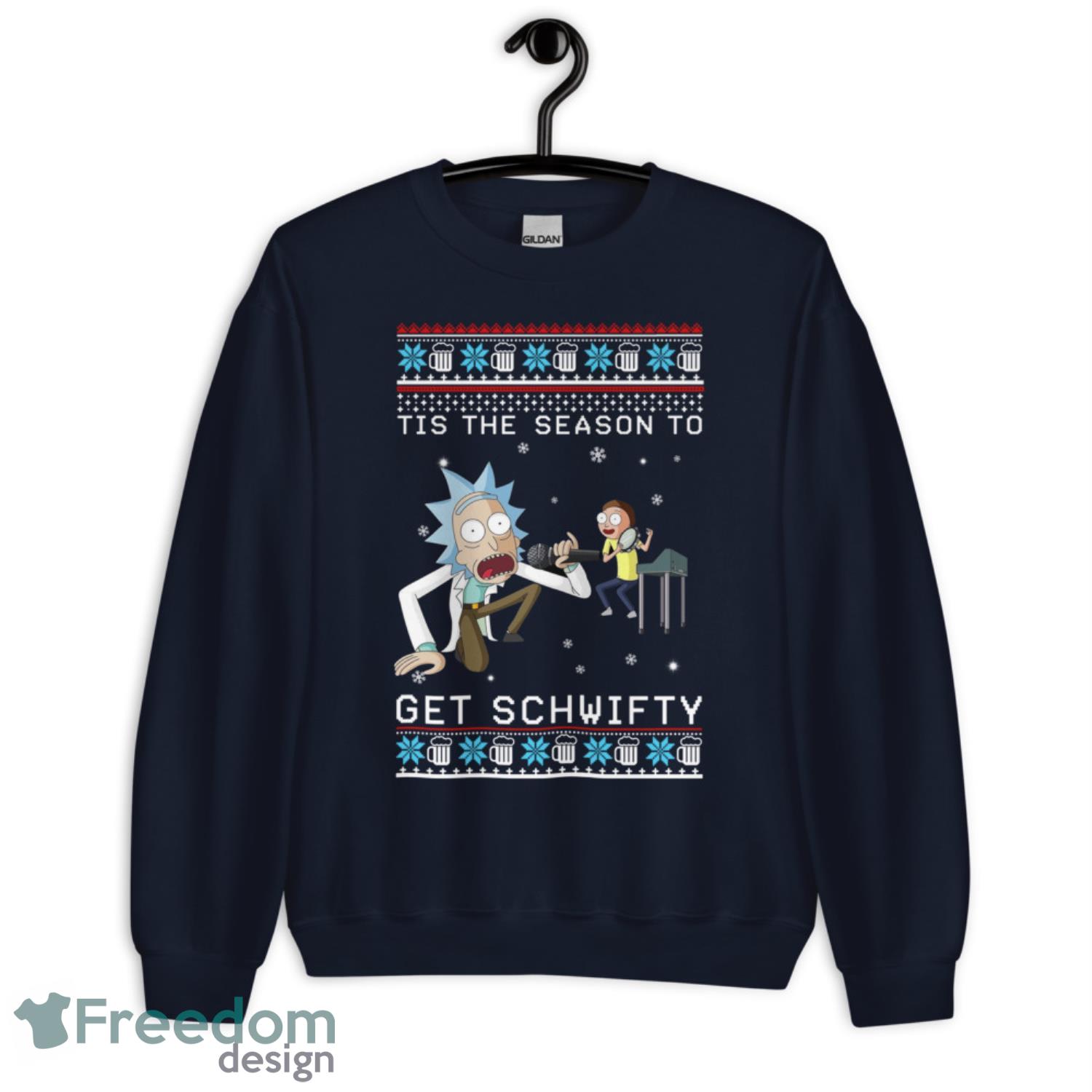 Rick And Morty Tis The Season To Get Schwifty Christmas Sweater Product Photo 1