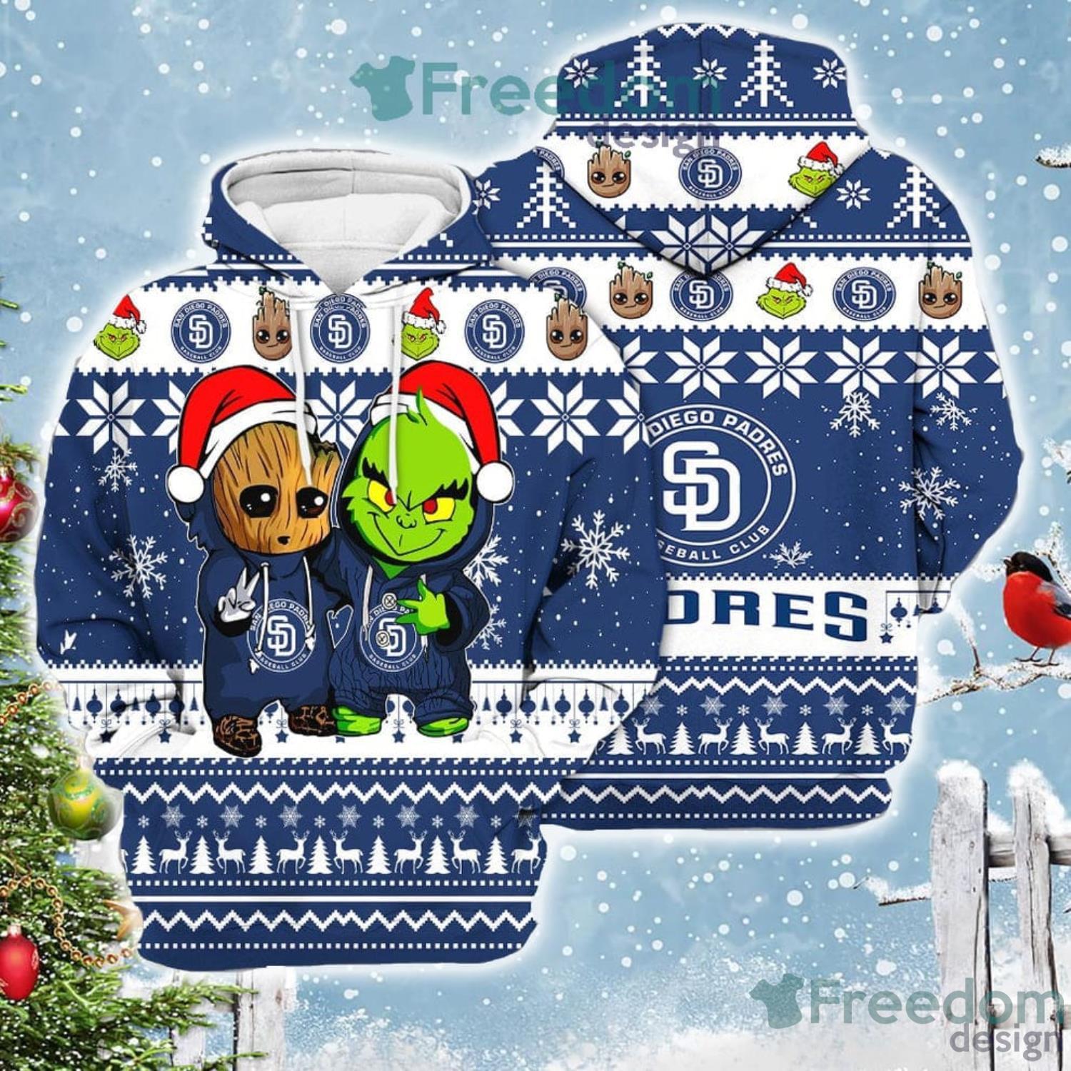 Houston Astros Baby Groot And Grinch Best Friends Football American  Christmas 3D Hoodie - T-shirts Low Price