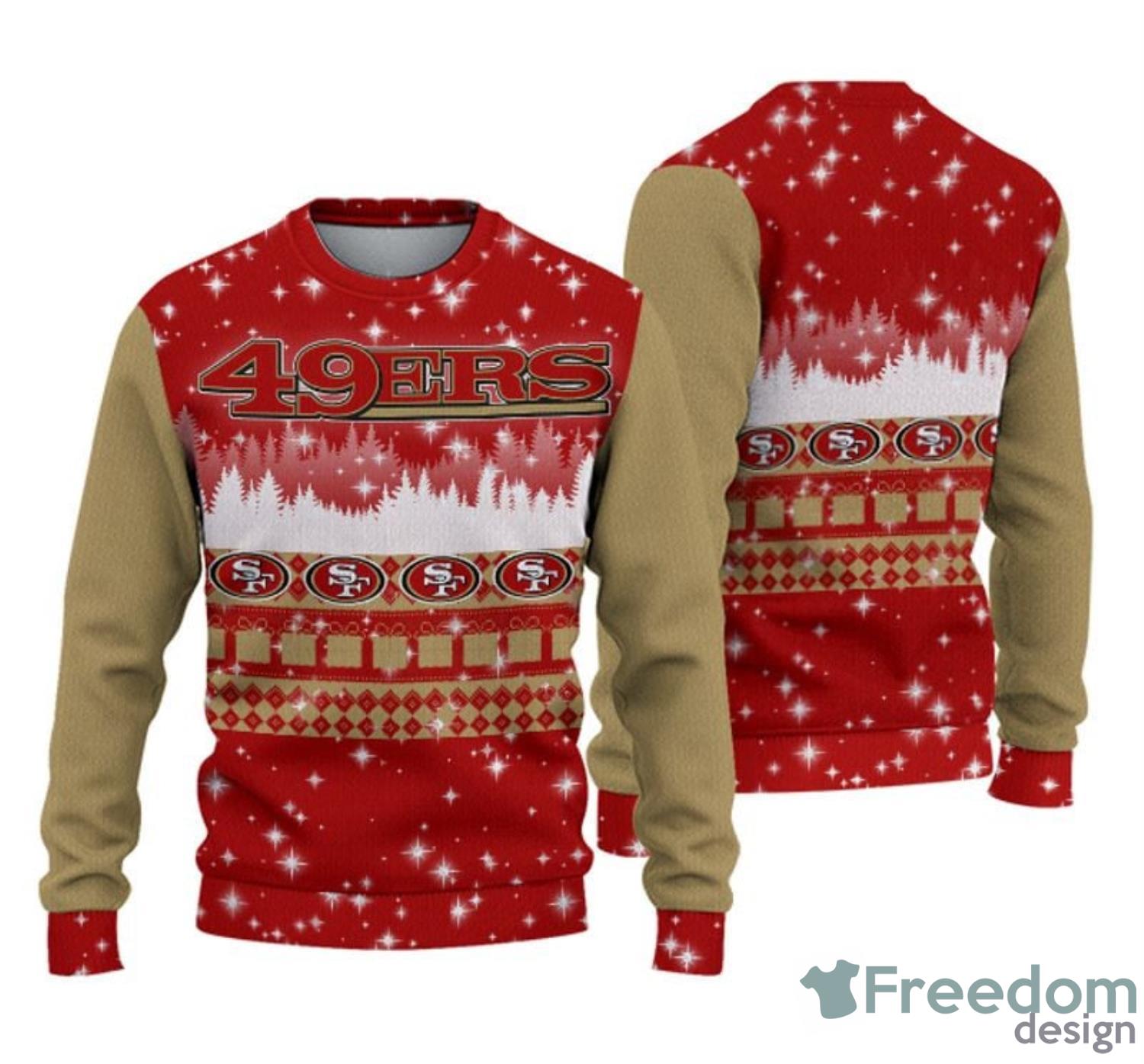 San Francisco 49ers Fans Pattern Trendy Ugly Christmas Sweater -  Freedomdesign