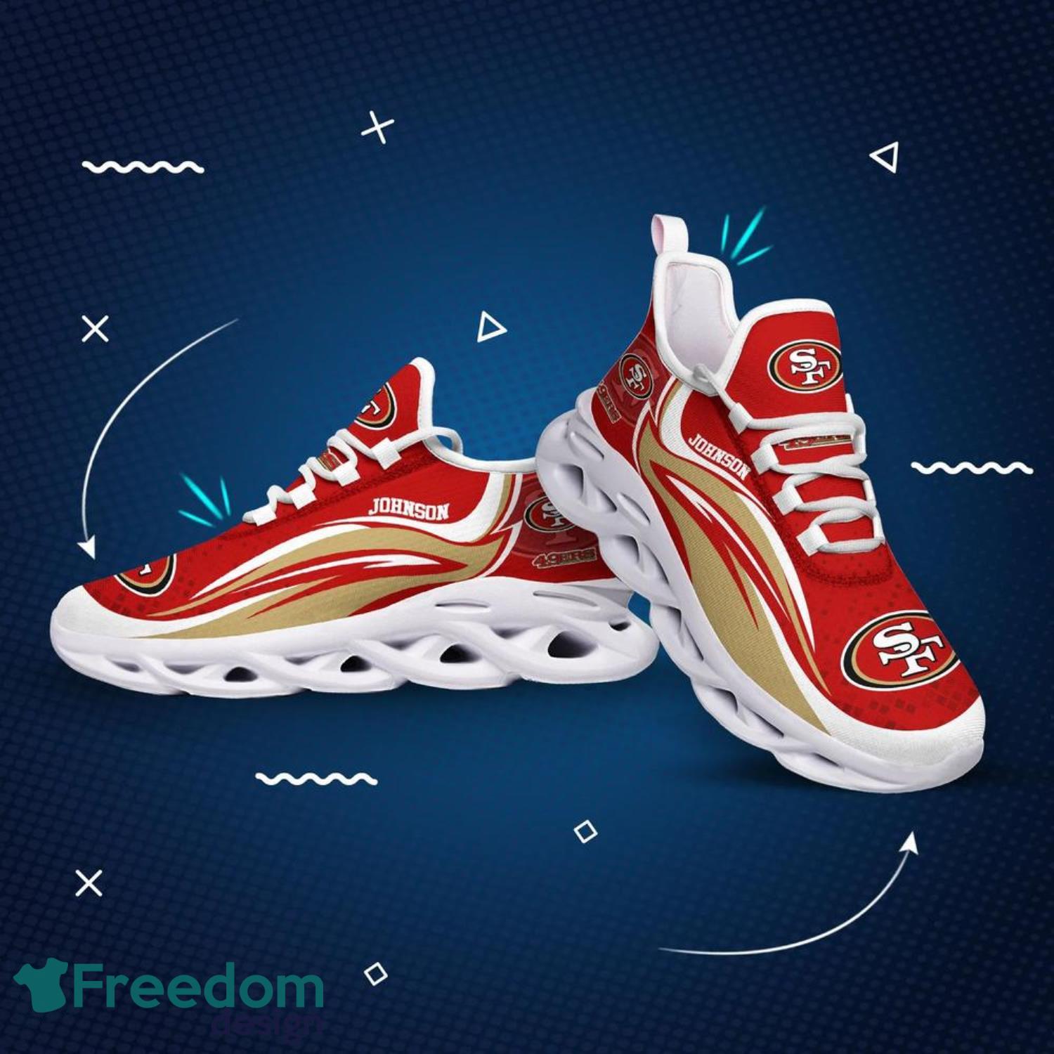 San Francisco 49ers NFL Collection Max Soul Shoes Personalized Name Chunky  Sneakers For Men Women - Freedomdesign