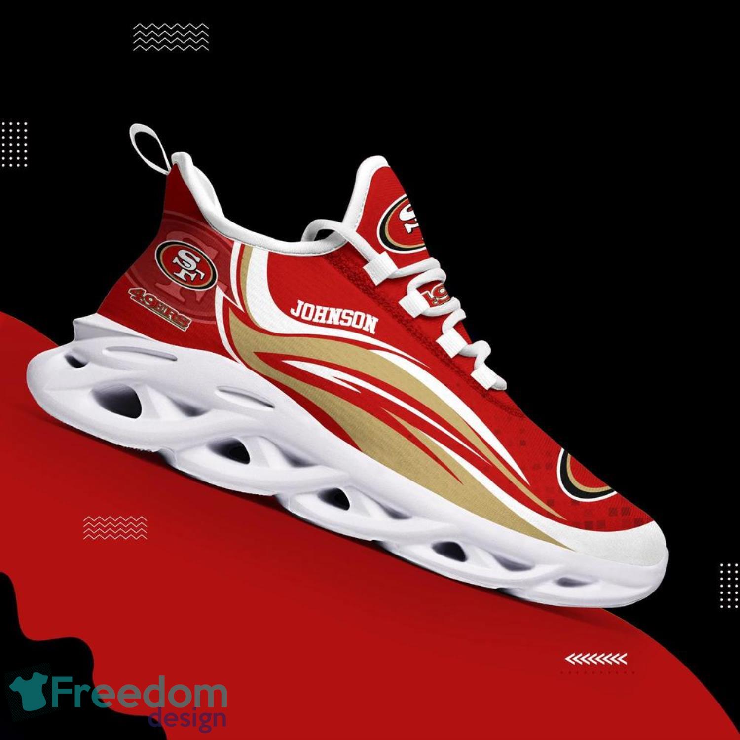 San Francisco 49ers NFL Clunky Sneakers Max Soul Shoes - Growkoc