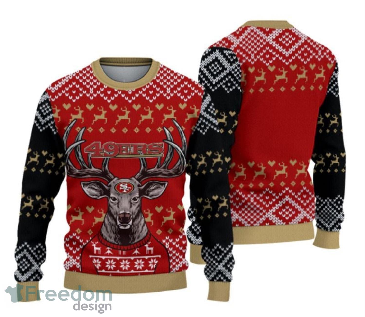 San Francisco 49ers Fans Pattern Trendy Ugly Christmas Sweater -  Freedomdesign