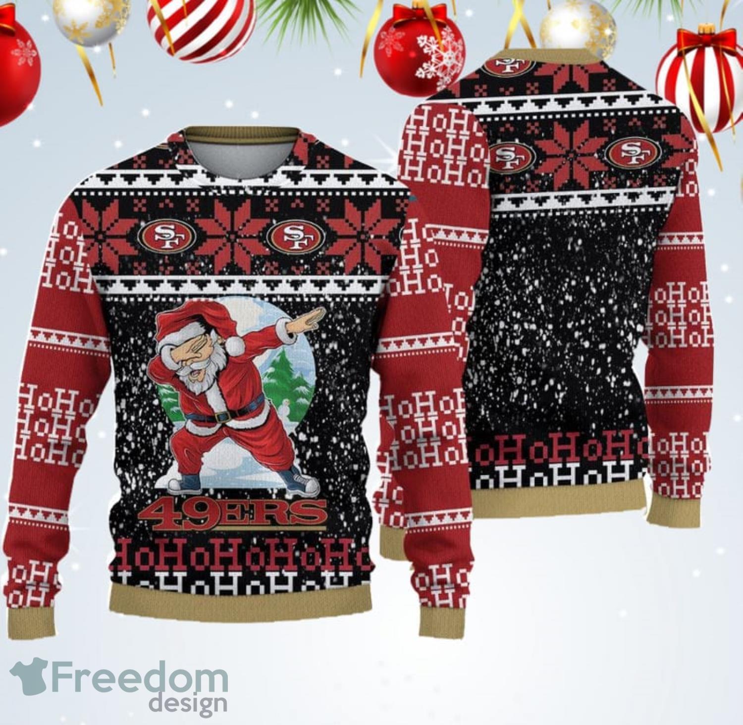 San Francisco 49ers Fans Reindeer Cozy Ugly Christmas Sweater -  Freedomdesign