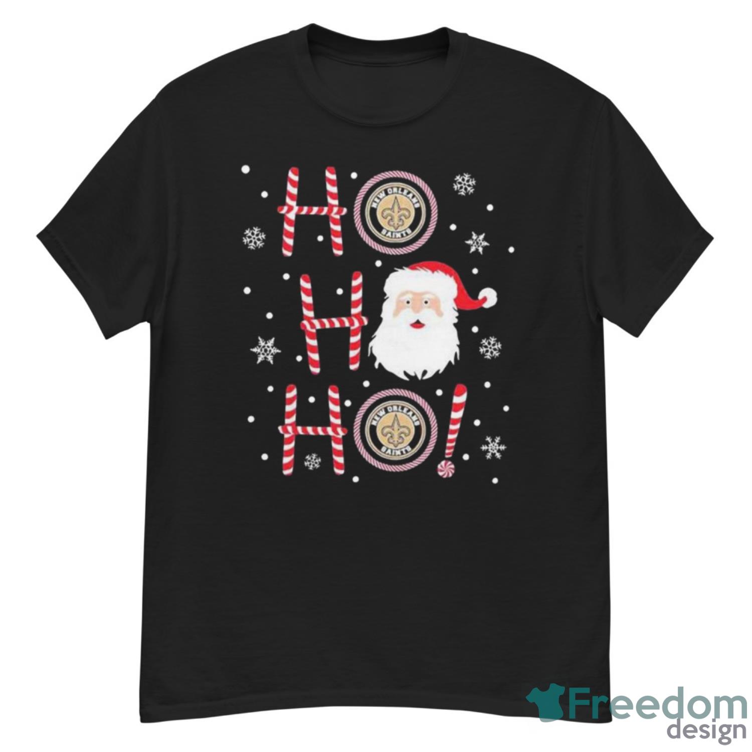 New Orleans Saints Santa Ho Ho Ho Christmas Shirt - NVDTeeshirt