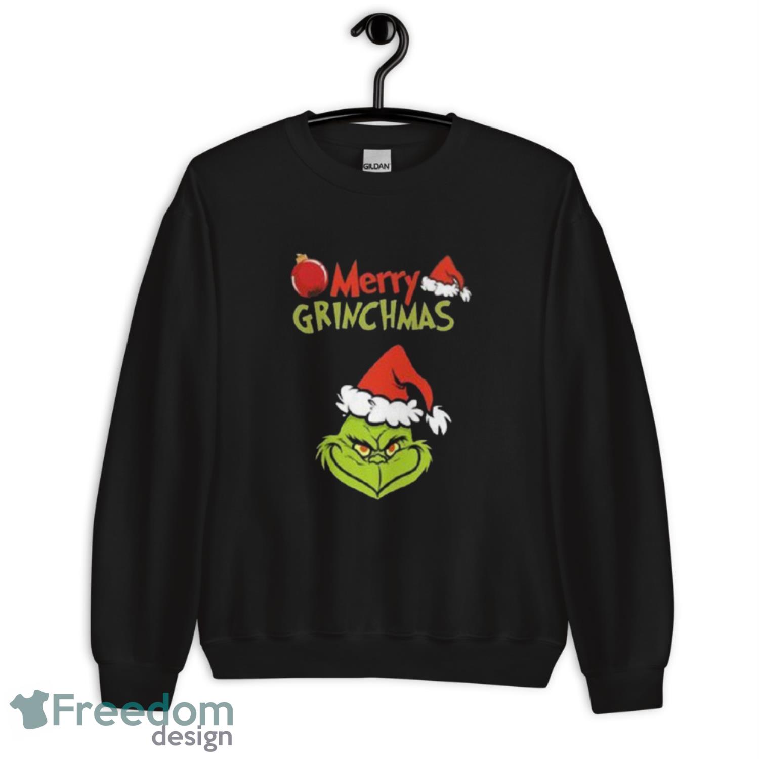 Santa Grinch Merry Christmas Shirt - G185 Unisex Heavy Blend Crewneck Sweatshirt