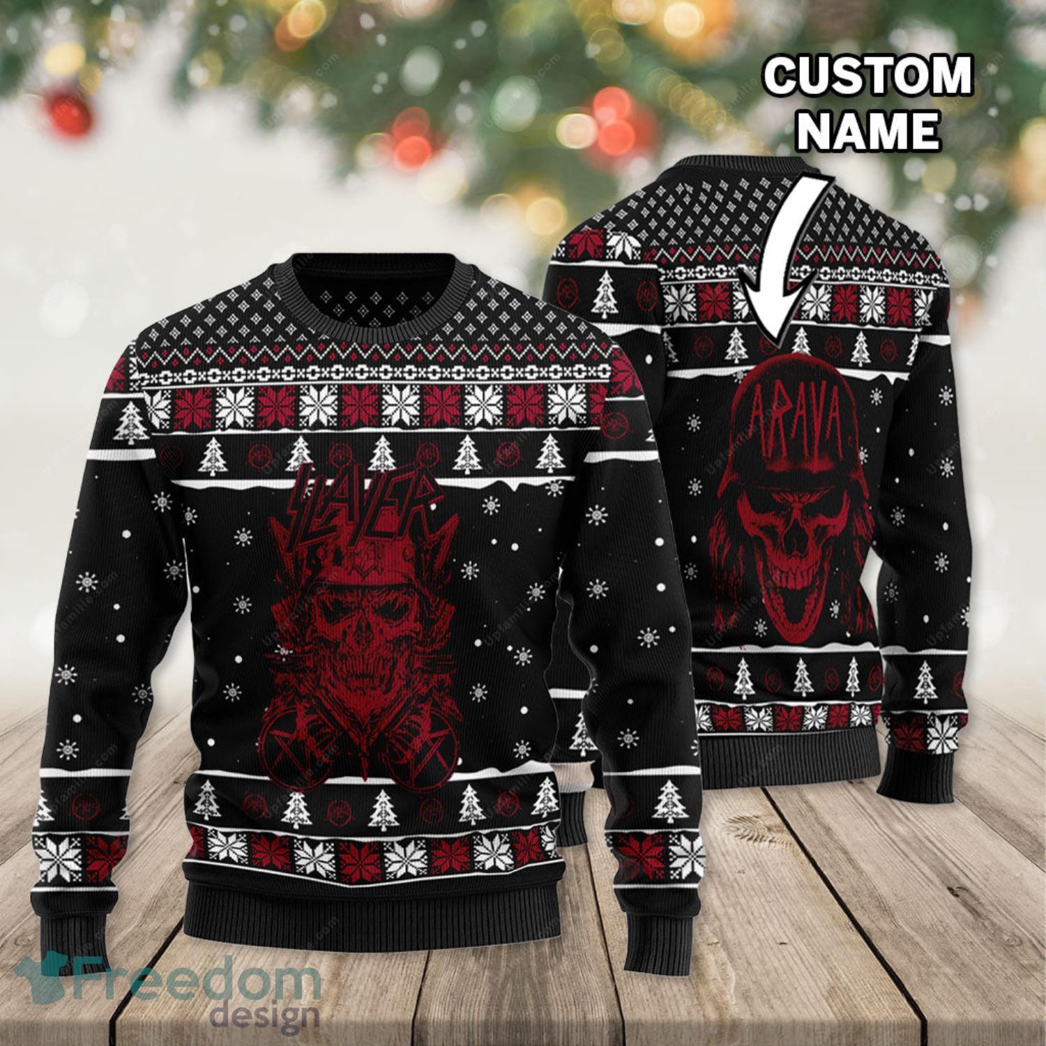 Sleigher Christmas Slayer Band Sweater - Owl Fashion Shop