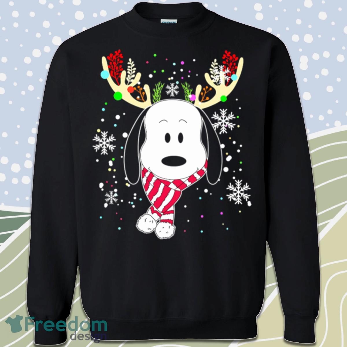 Snoopy Christmas Reindeer Sweatshirt Product Photo 1