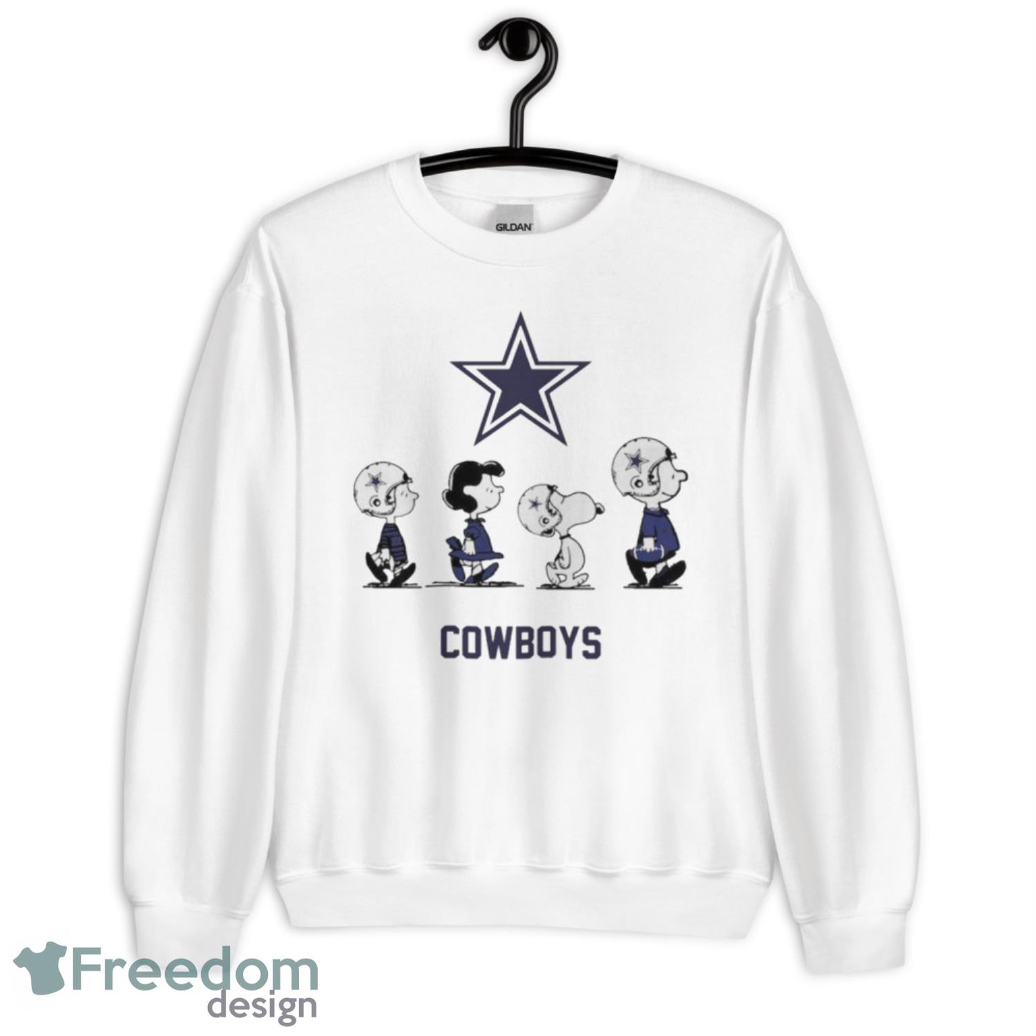 Snoopy The Peanuts  Cartoon Cheer For The Dallas Cowboys Shirt Product Photo 1