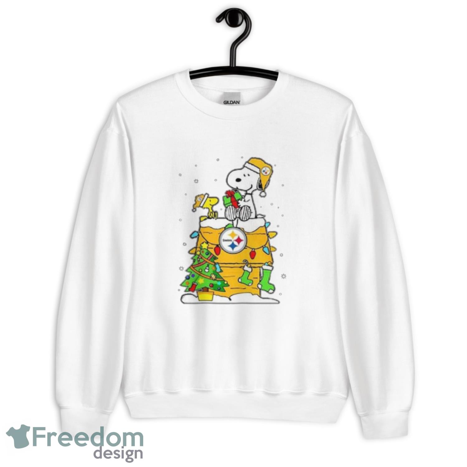 Snoopy Yellow Steelers NFL Christmas Shirt