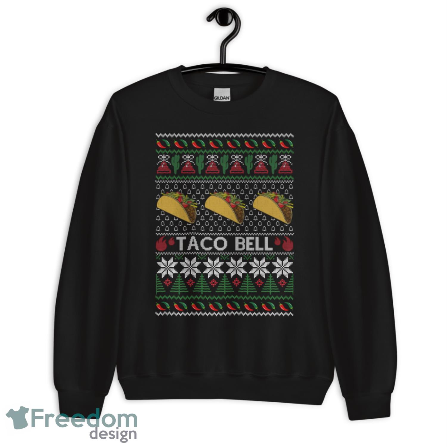 Taco Bell Ugly Christmas Sweater - G185 Unisex Heavy Blend Crewneck Sweatshirt