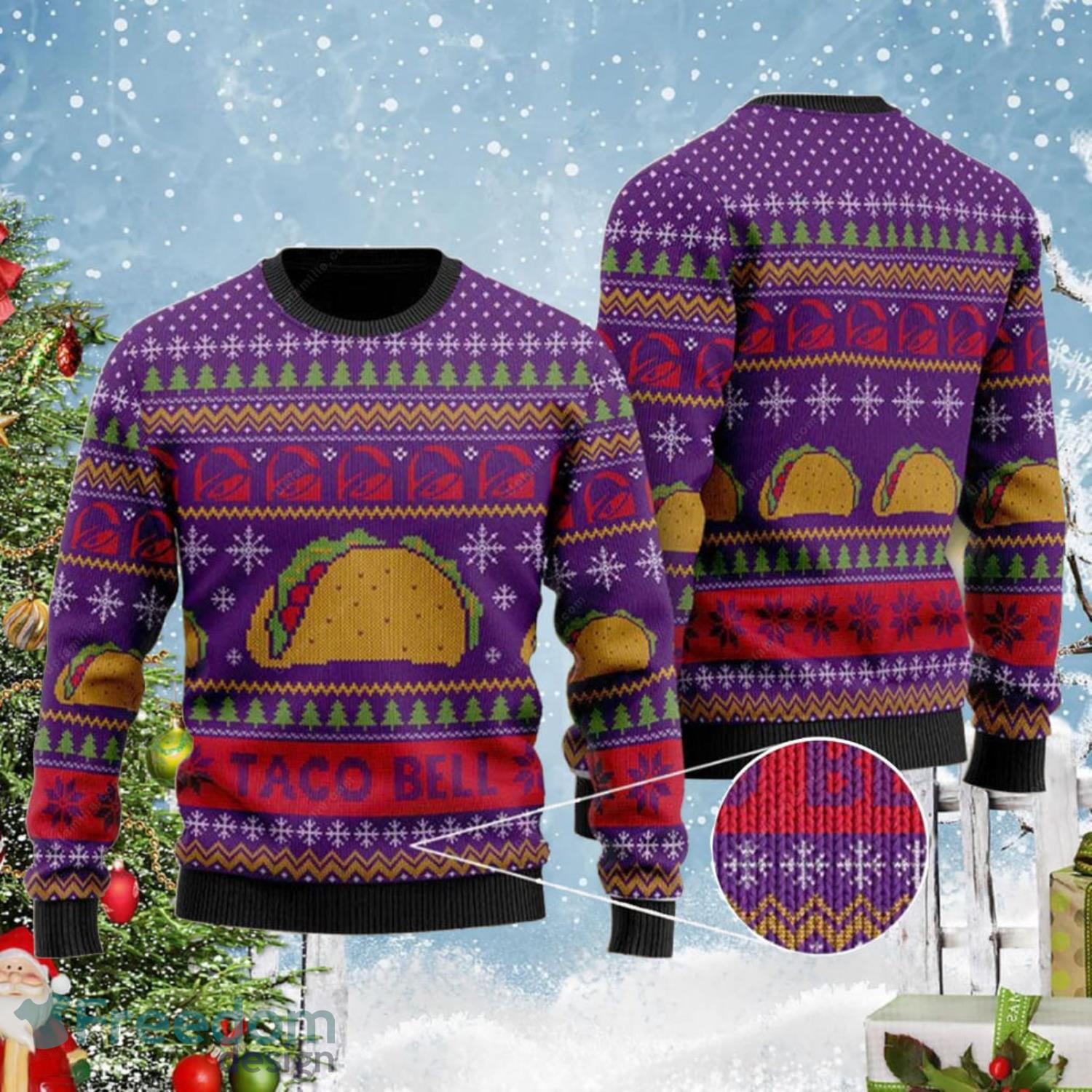 Taco Bell Ugly Christmas Sweater Taco Bell Ugly Christmas Sweater Product Photo 1