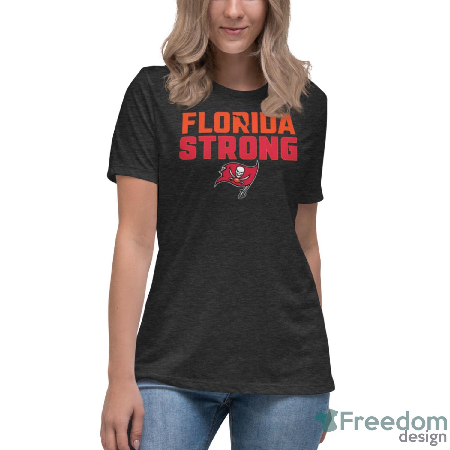 Tampa Bay Buccaneers Florida Strong T-Shirt - Womens Relaxed Short Sleeve Jersey Tee-1 Tampa Bay Buccaneers Florida Strong T-Shirt - Womens Relaxed Short Sleeve Jersey Tee-1