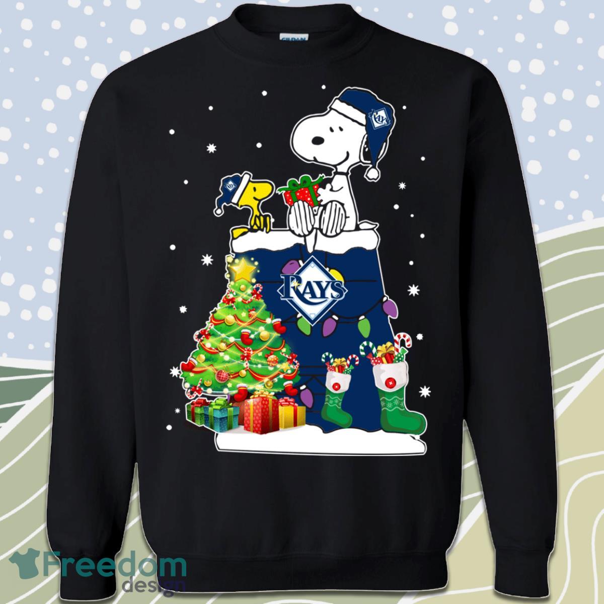 Tampa Bay Rays Snoopy Woodstock Christmas Sweatshirt Product Photo 1