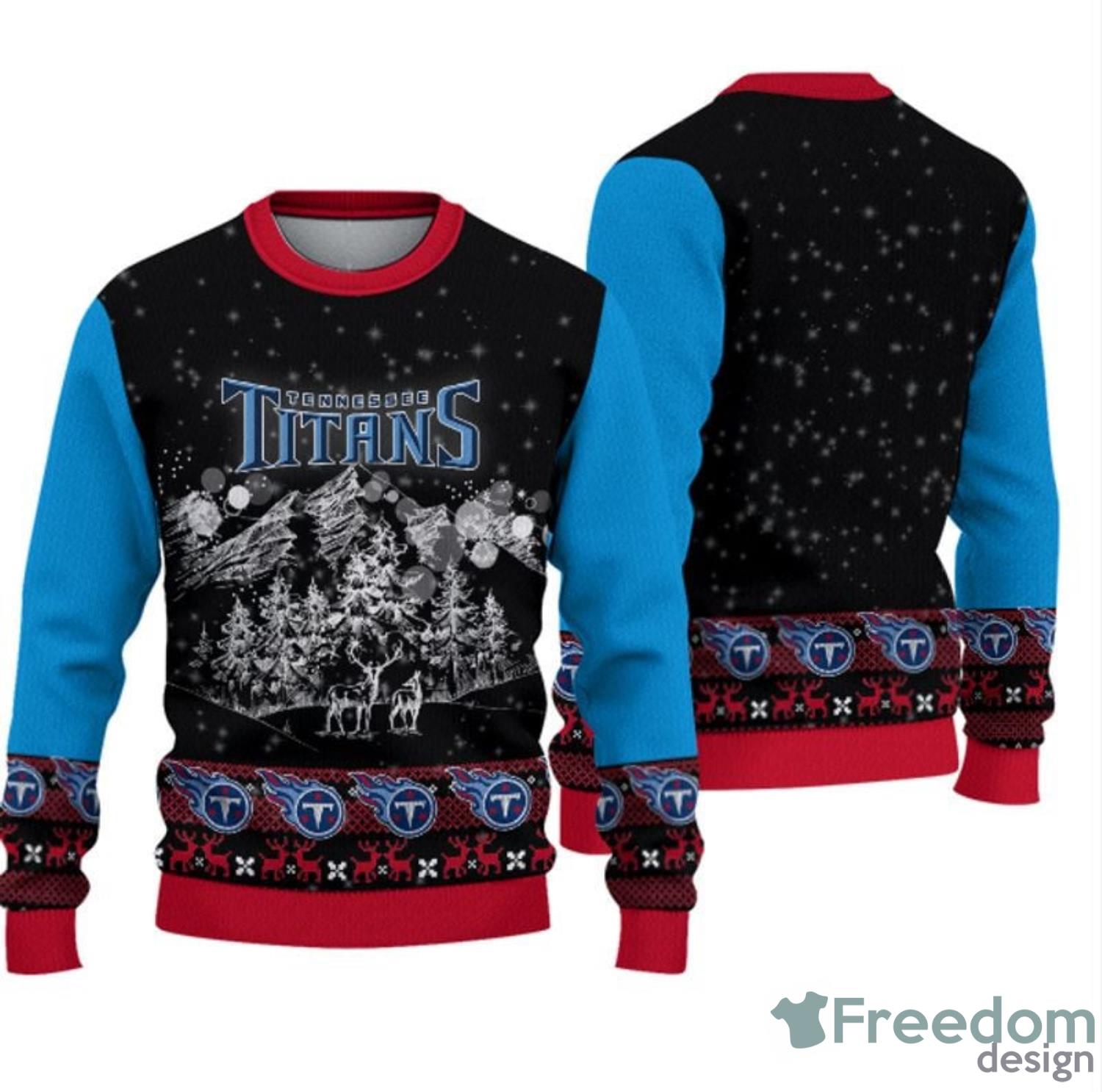 Tennessee Titans Christmas Reindeer Ugly Christmas Sweater - Freedomdesign