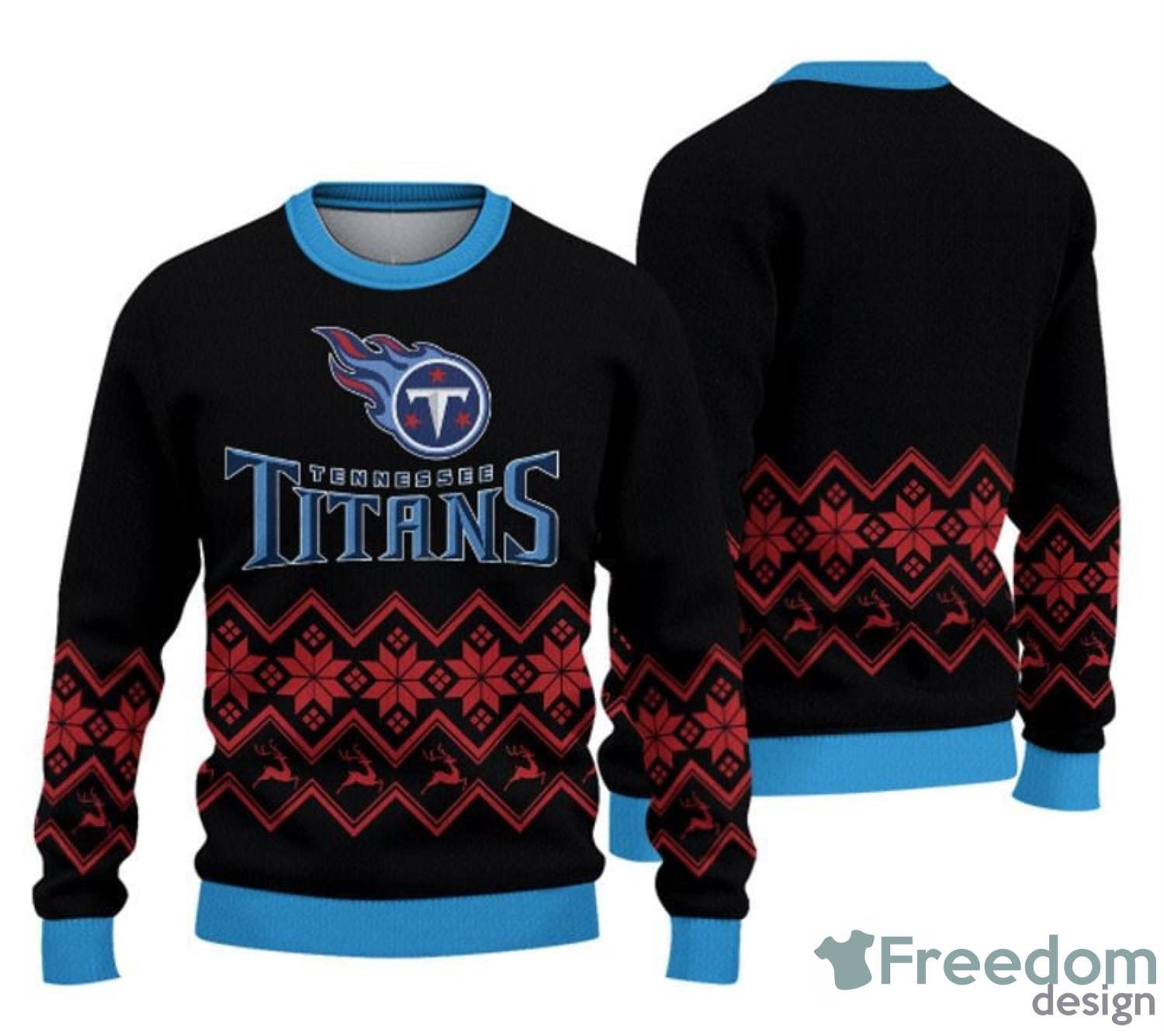 Tennessee Titans Christmas Tree Pattern Ugly Christmas Sweater For Fans -  Freedomdesign