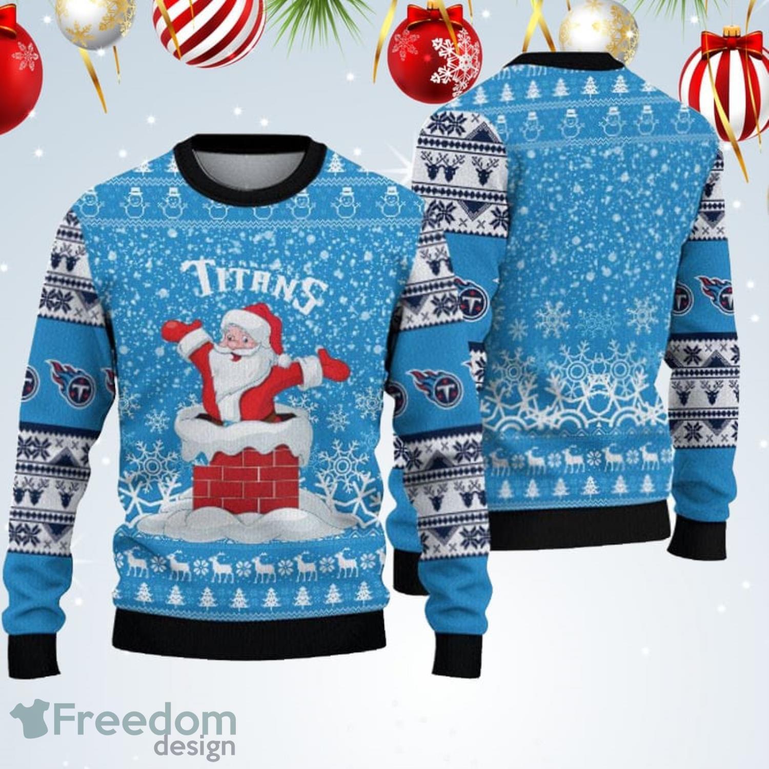 Tennessee Titans Christmas Santa Claus Ugly Christmas Sweater -  Freedomdesign