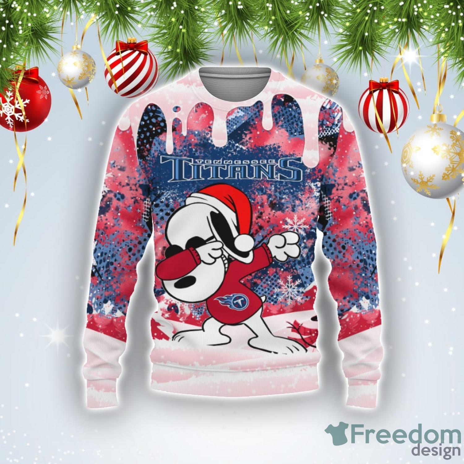 Tennessee Titans Snoopy Dabbing The Peanuts Sports Football American Ugly  Christmas Sweater - Freedomdesign