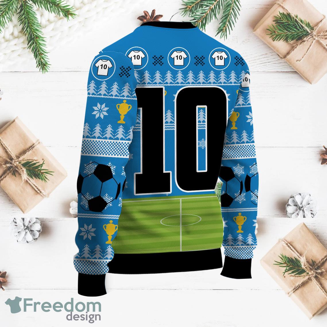 The Golden Boy Maradona Argentina 3D Christmas Sweater Product Photo 1