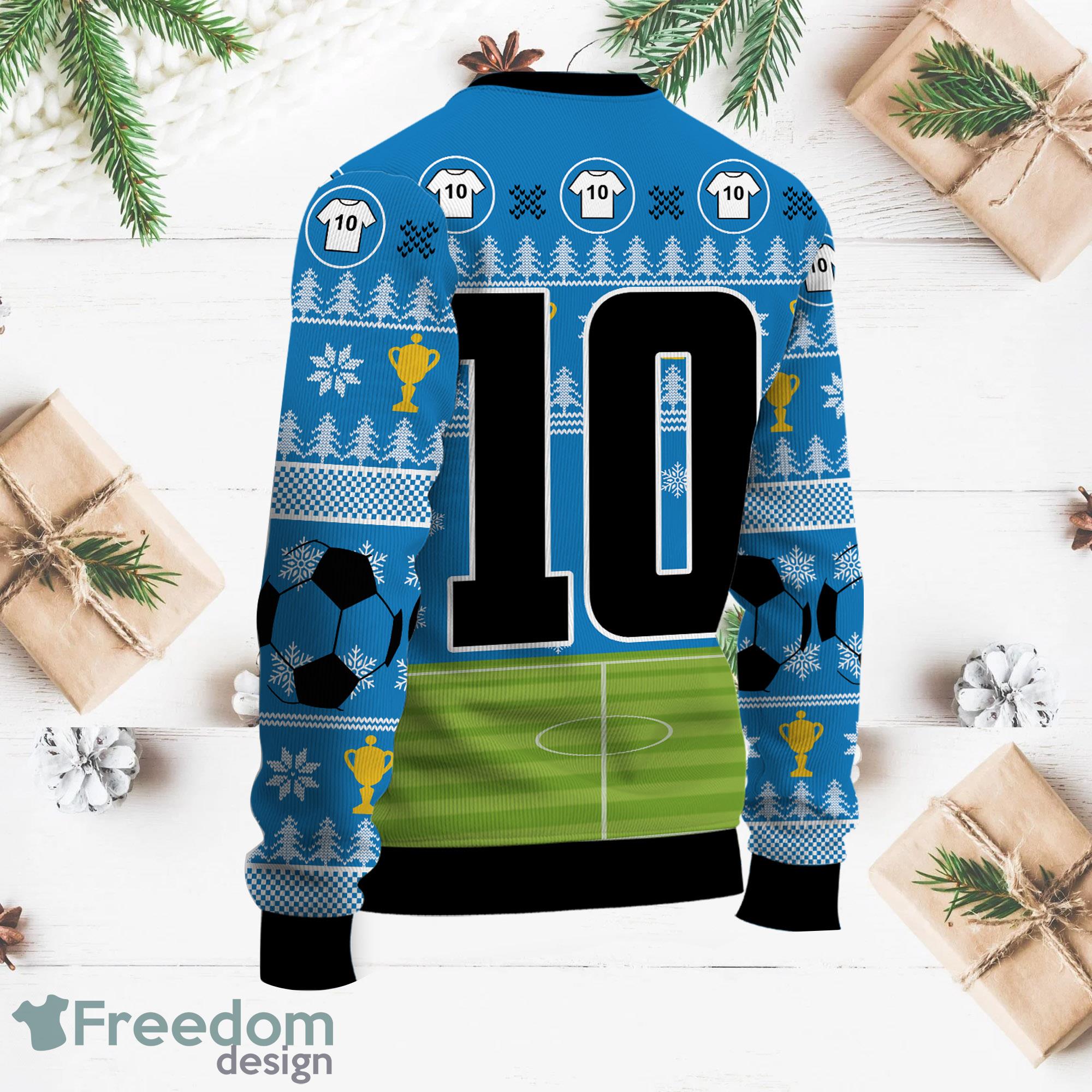 The Golden Boy Maradona Ugly Christmas Sweater Gift For Fans