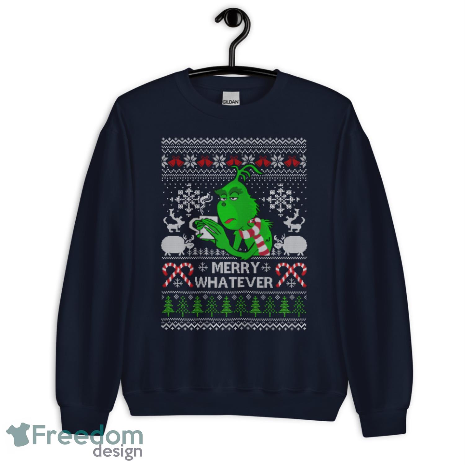 The Mean Grinch Christmas Sweater - G185 Unisex Heavy Blend Crewneck Sweatshirt-1