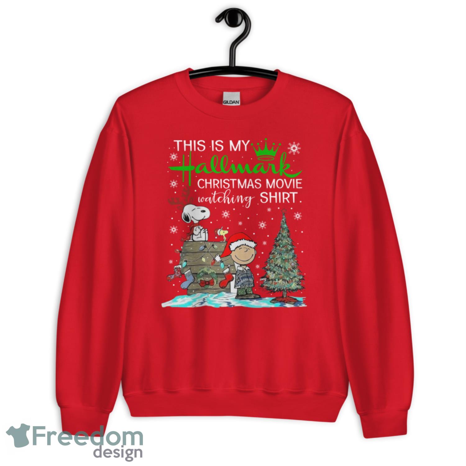 This Is My Snoopy And Charlie Brown Hallmark Christmas Movie Watching Sweatshirt Product Photo 2