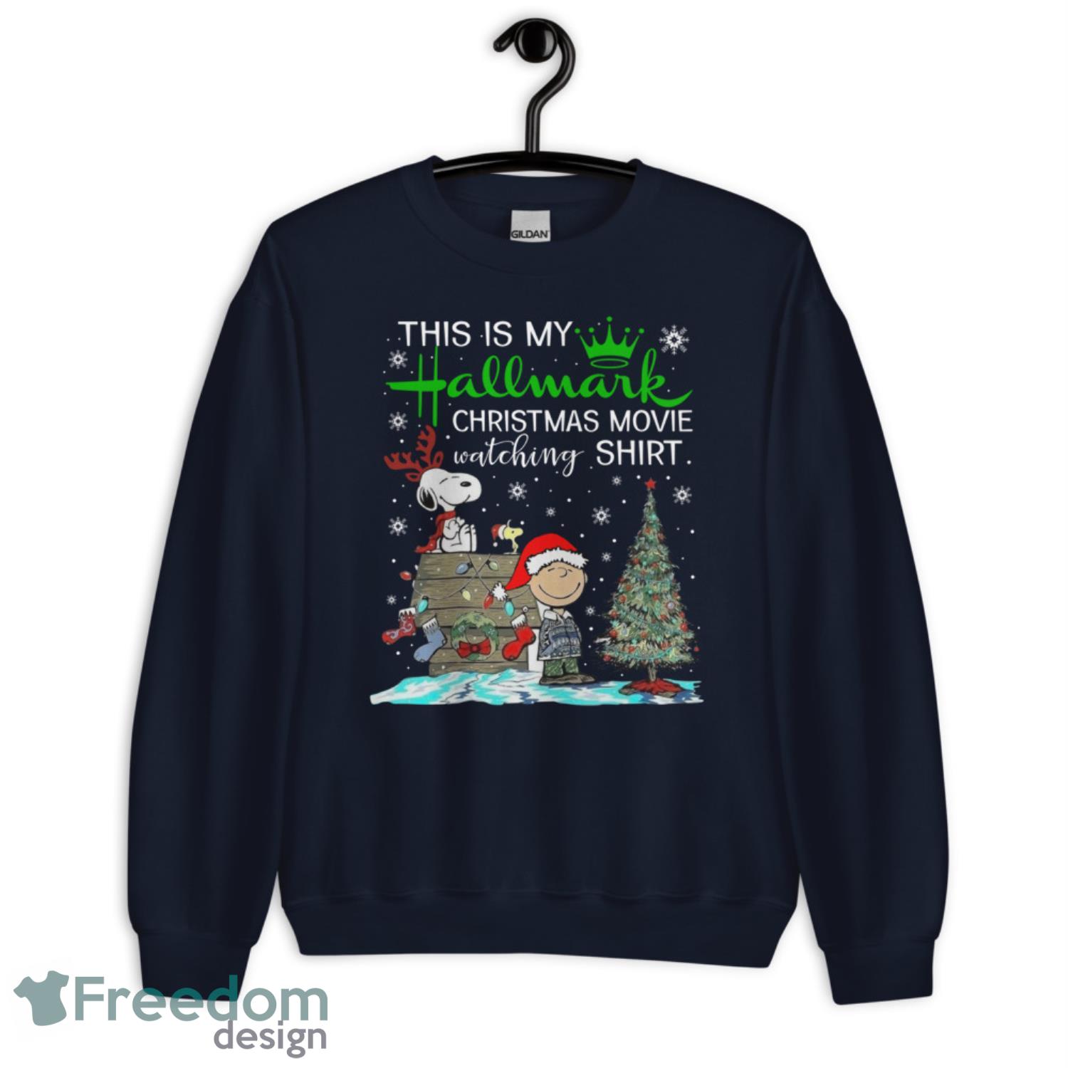 This Is My Snoopy And Charlie Brown Hallmark Christmas Movie Watching Sweatshirt Product Photo 1