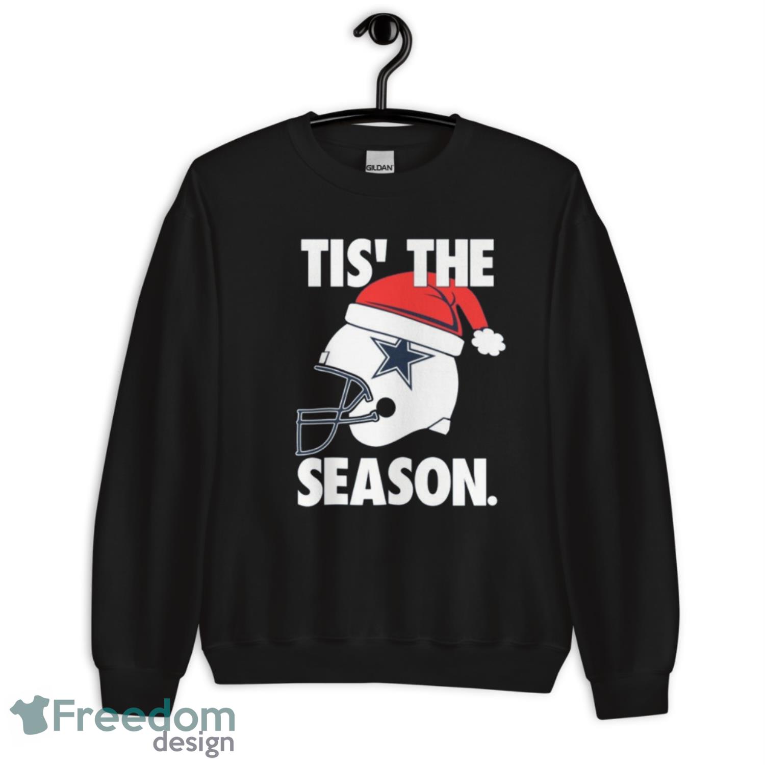 Tis' The Seasom Dallas Cowboys Merry Christmas T-Shirt - G185 Unisex Heavy Blend Crewneck Sweatshirt