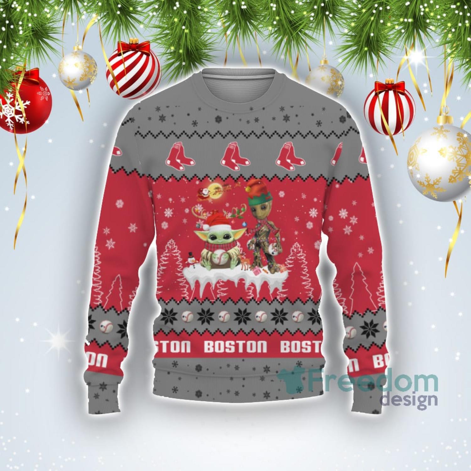 Baby Yoda Boba Fett The Mandalorian Baltimore Ravens Ugly Christmas Sweater  Sweatshirt - Trends Bedding