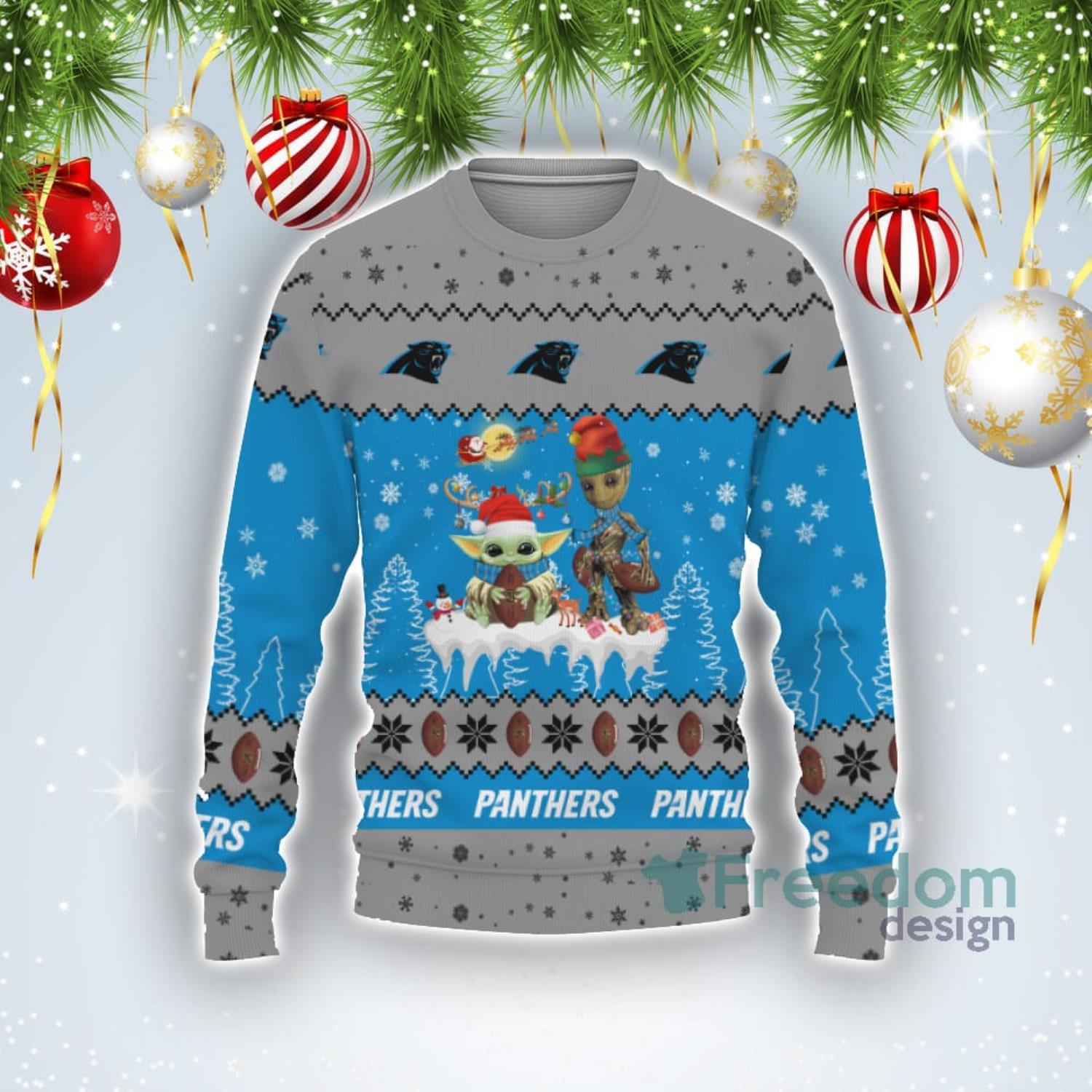 NFL Jacksonville Jaguars Groot Hug Christmas Ugly Sweater - Limotees