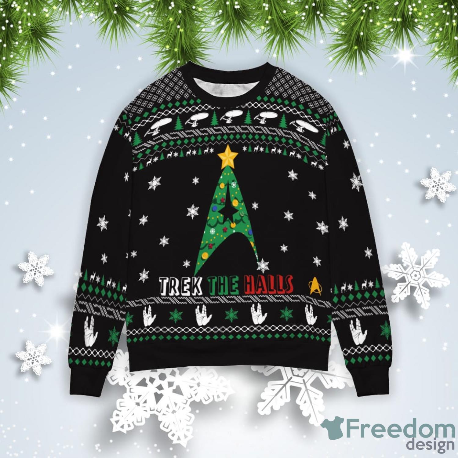 Trek The Halls Christmas Gift Ugly 