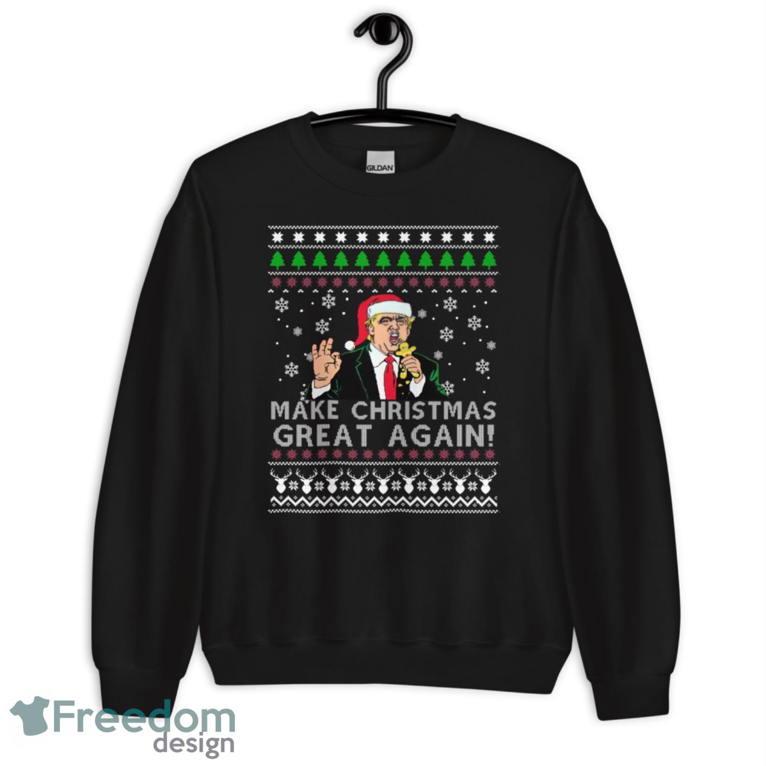 Trump Make Christmas Great Again Sweatshirt - G185 Unisex Heavy Blend Crewneck Sweatshirt