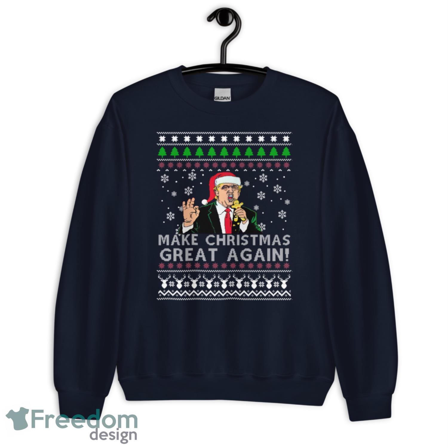 Trump Make Christmas Great Again Sweatshirt - G185 Unisex Heavy Blend Crewneck Sweatshirt-1