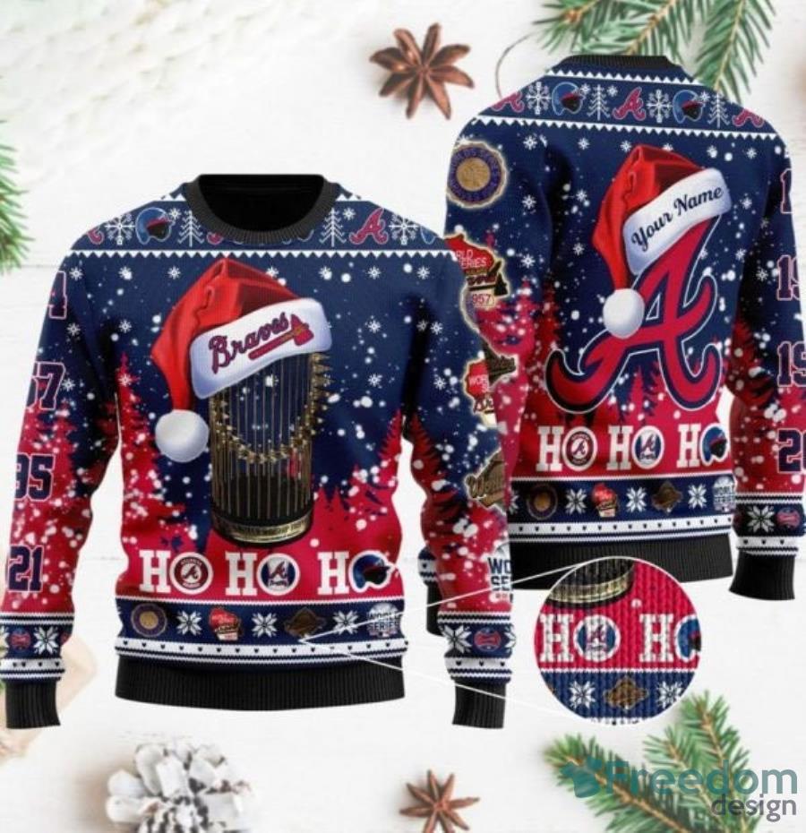 Ugly Atlanta Braves 2022 World Series Champions Ho For Christmas Ugly  Sweater Atlanta 3D Atlanta Gift - Freedomdesign