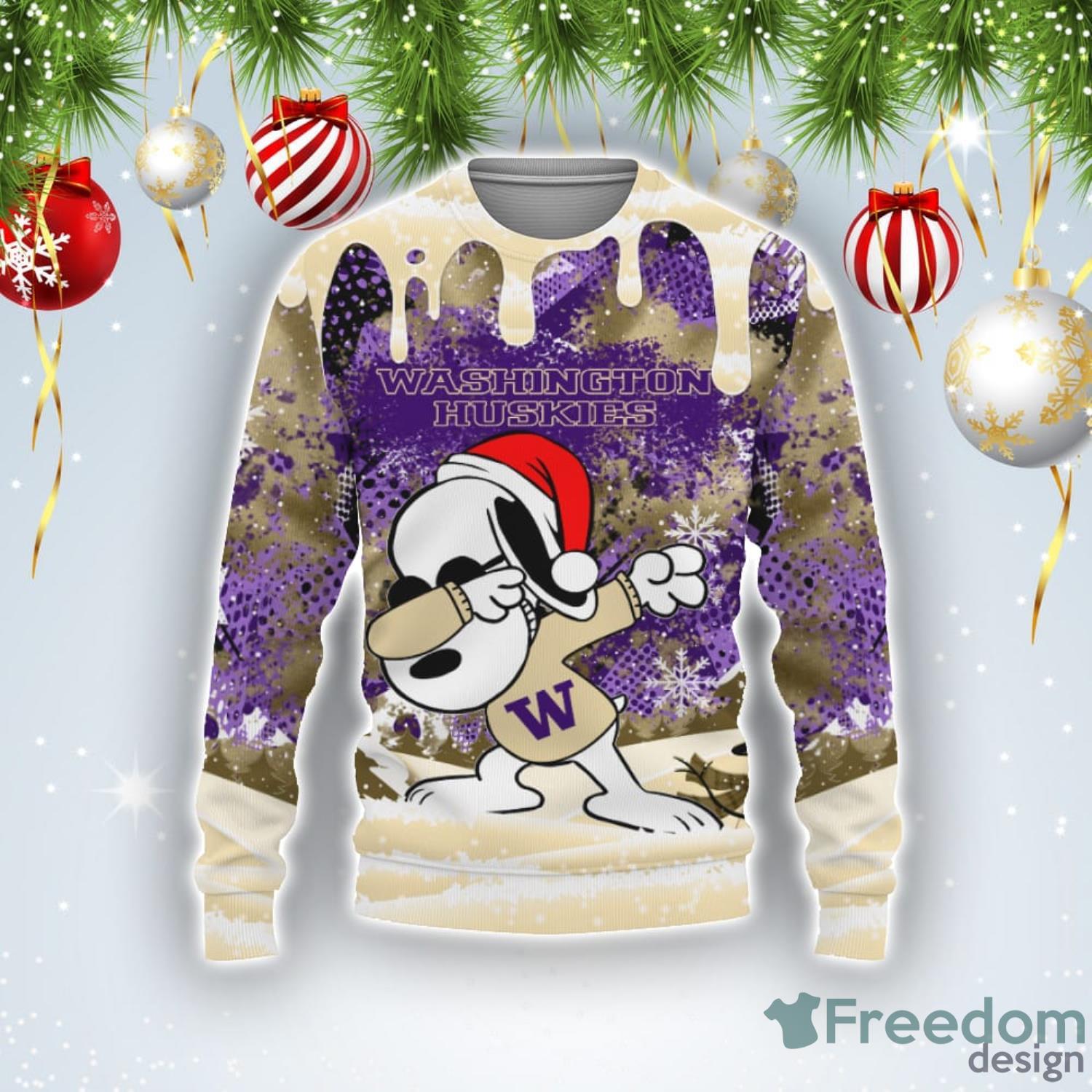 Washington Huskies New Trends Custom Name And Number Christmas Hawaiian  Shirt - Freedomdesign