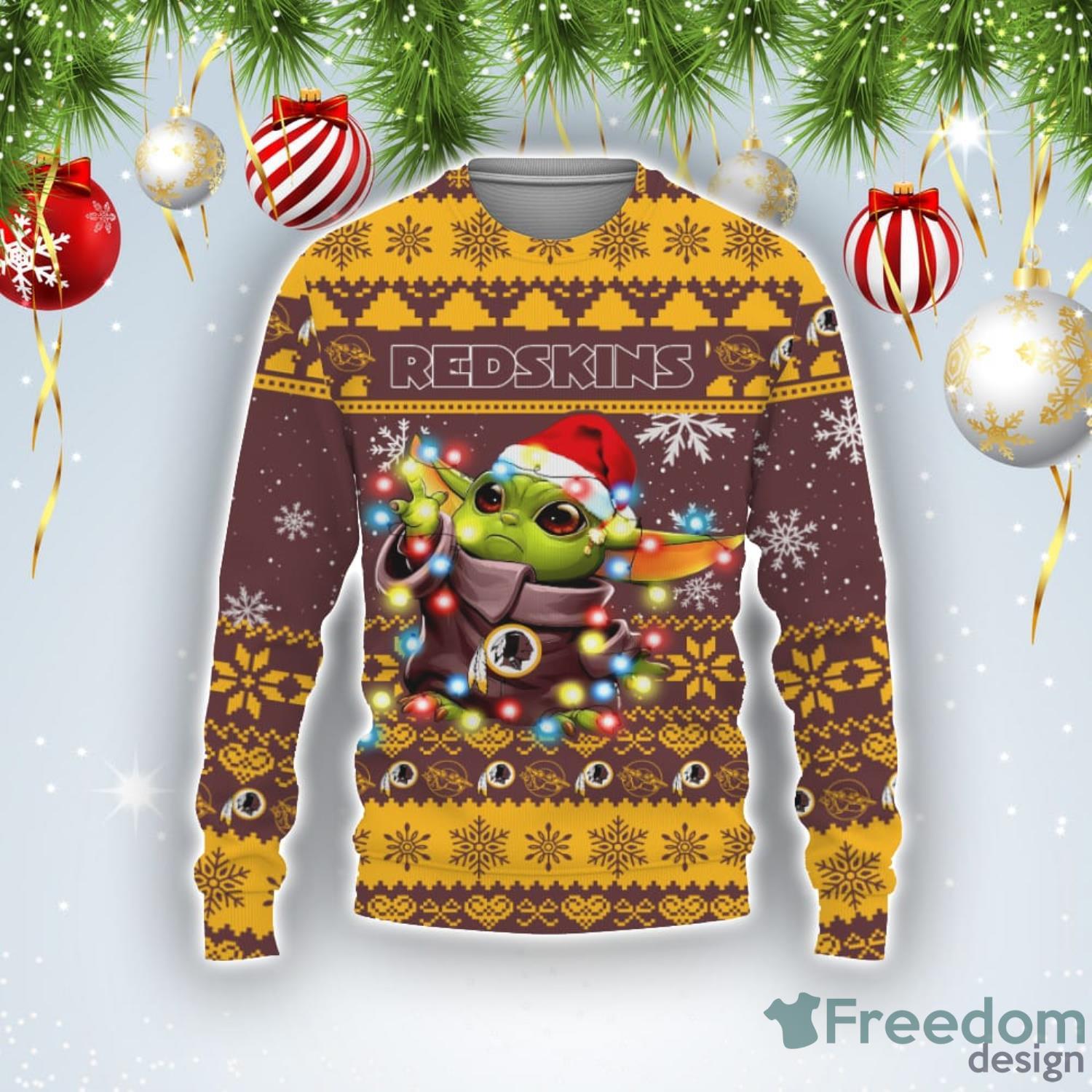 Men And Women Christmas Gift NFL Washington Redskins Logo With Funny Grinch  3D Ugly Christmas Sweater For Fans - Banantees