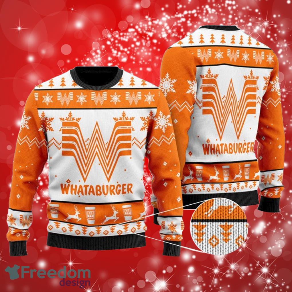 Whataburger Snowfake  Ugly Christmas Sweater Product Photo 1