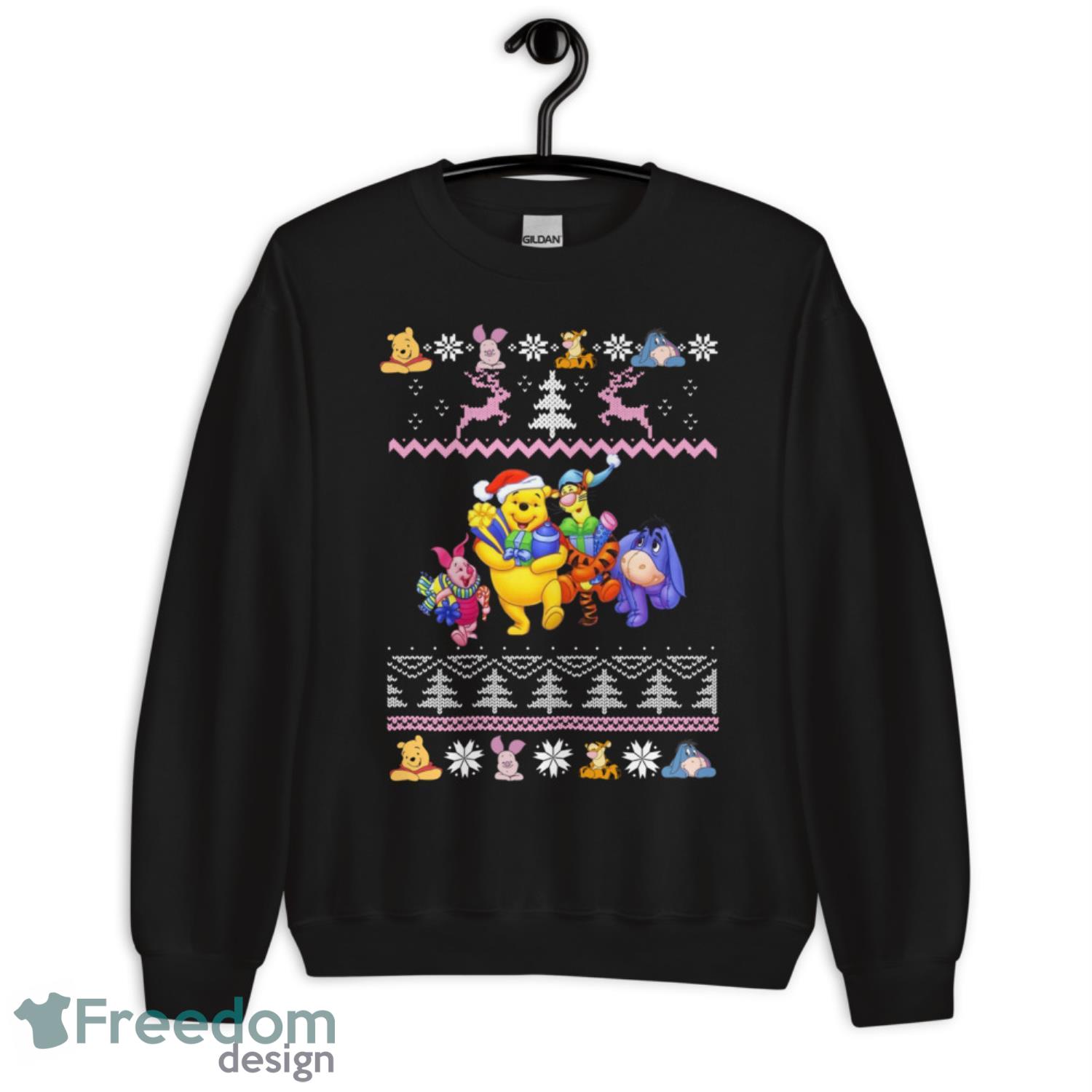 Winnie The Pooh Ugly Christmas Sweater - G185 Unisex Heavy Blend Crewneck Sweatshirt