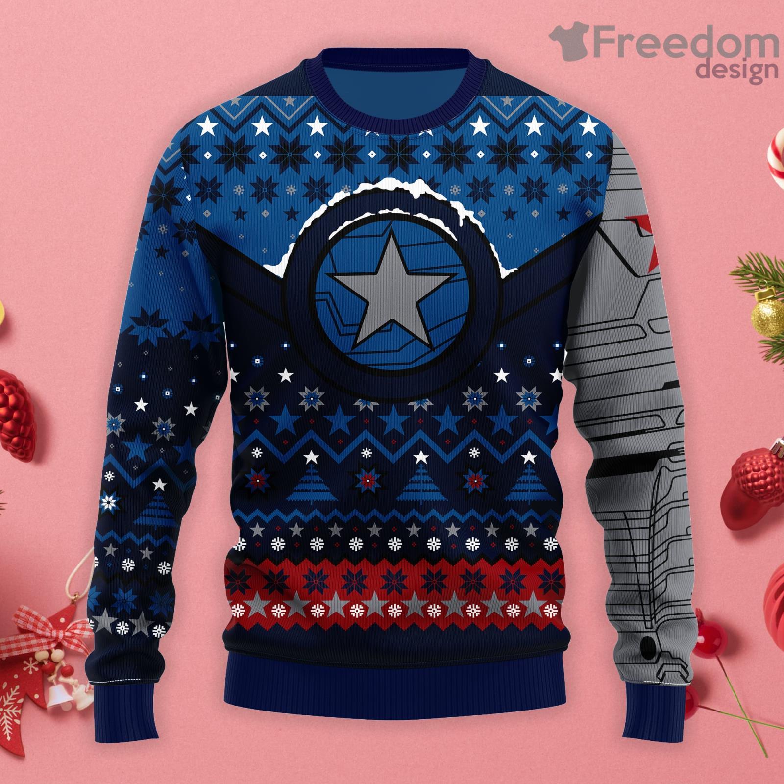 Winter Soldier Ugly Christmas Sweater Product Photo 1 Winter Soldier Ugly Christmas Sweater Product Photo 1