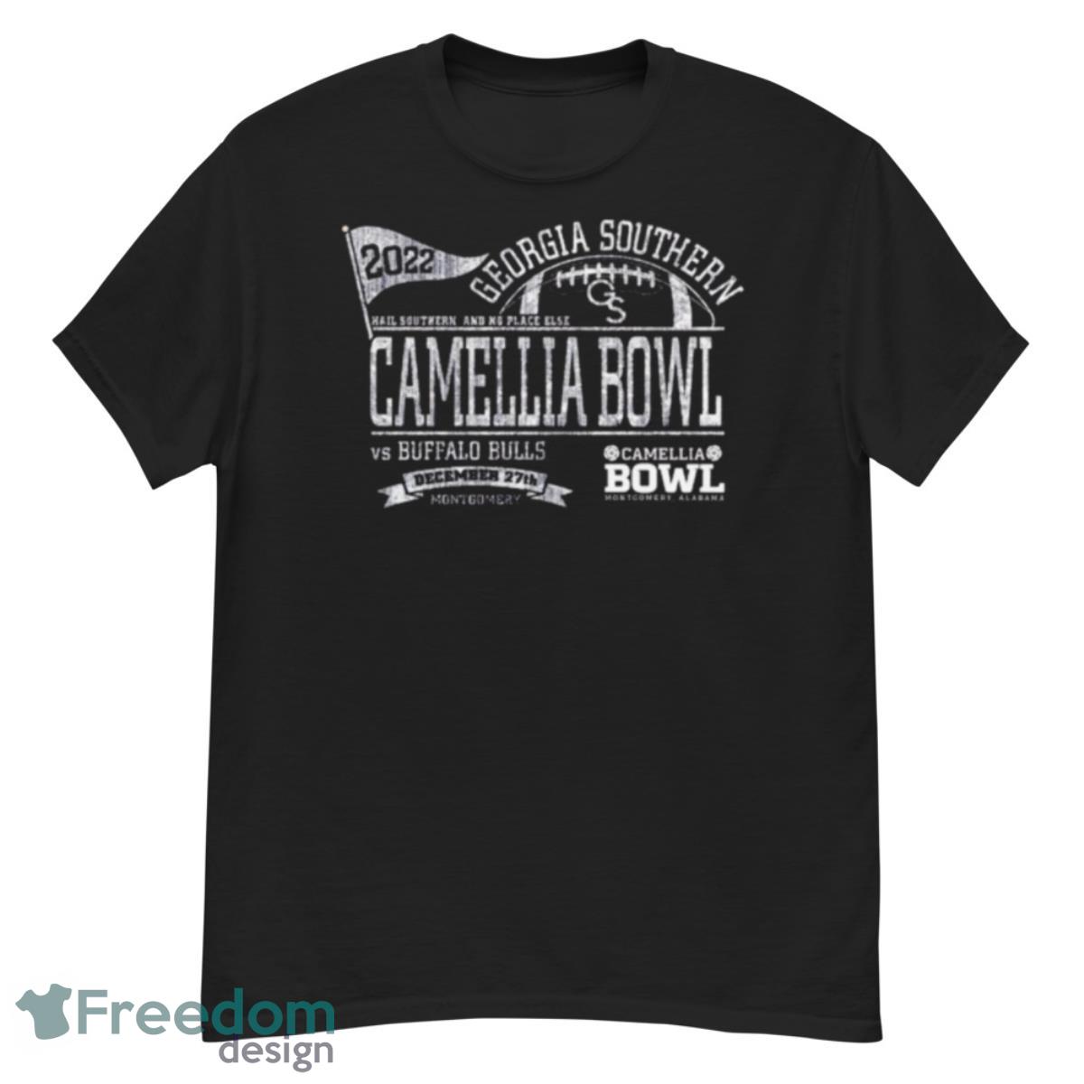 2022 Hail Southern And No Place Else Georgia Southern Vs Buffalo Bulls Camellia Bowl Shirt - G500 Men’s Classic T-Shirt