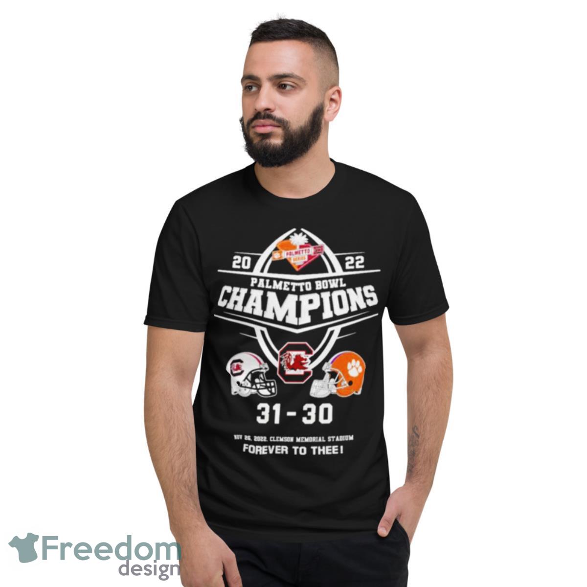 2022 Palmetto Bowl Champions Gamecocks 31 30 Tigers final score shirt - Short Sleeve T-Shirt