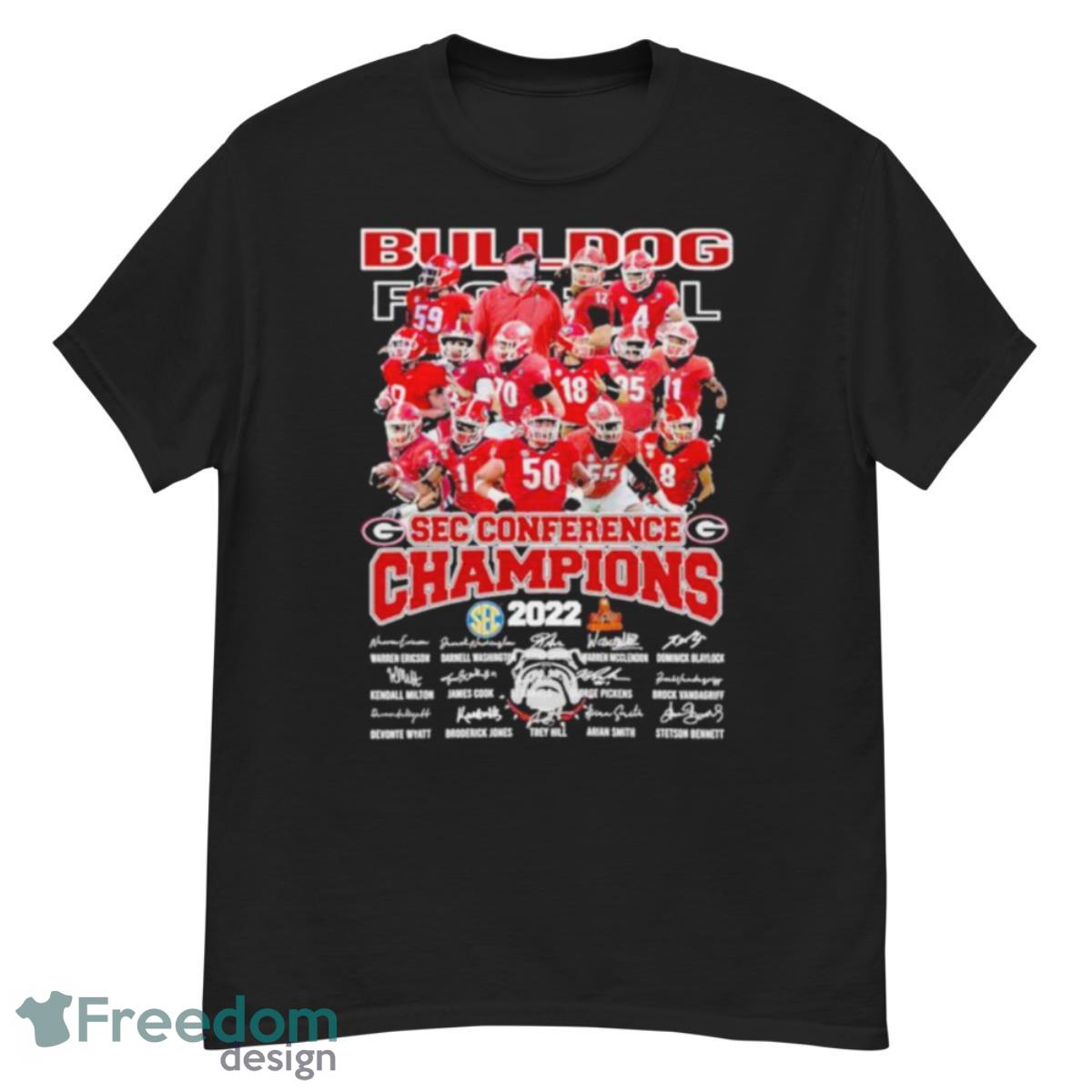 2022 SEC Conference Champions Georgia Bulldogs team signatures shirt - G500 Men’s Classic T-Shirt