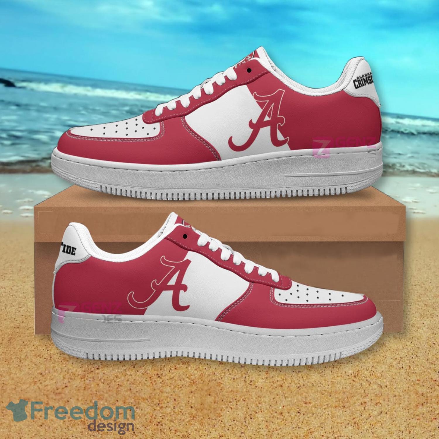 Alabama Crimson Tide NFL Logo Air Force Shoes Gift For Fans Product Photo 1
