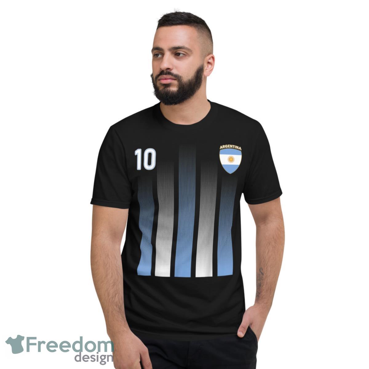 Argentinaian Jersey Argentina Soccer Jersey 10 Football Fan Shirt - Short Sleeve T-Shirt