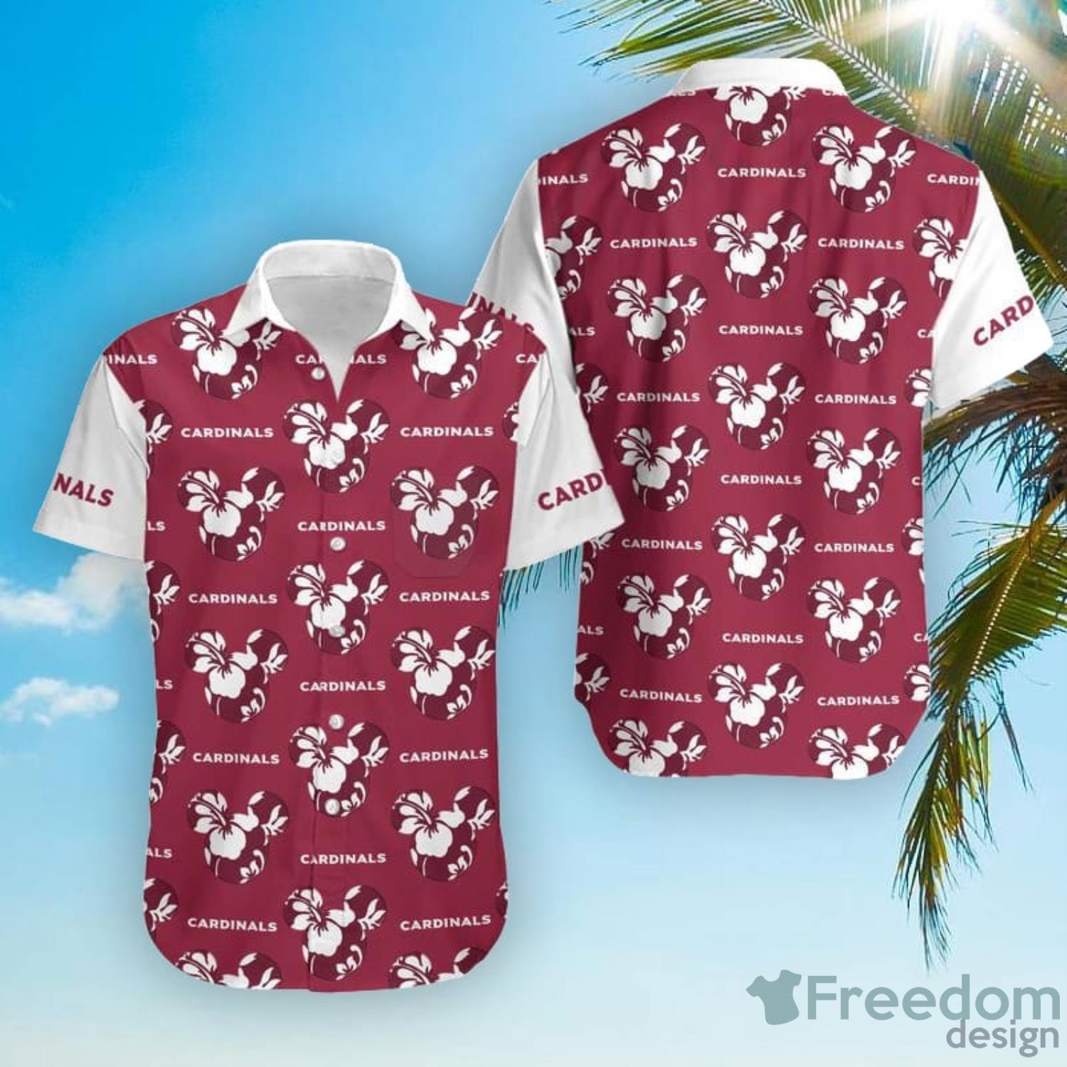 Arizona Cardinals Mickey Mouse Hawaiian Shirt,Short