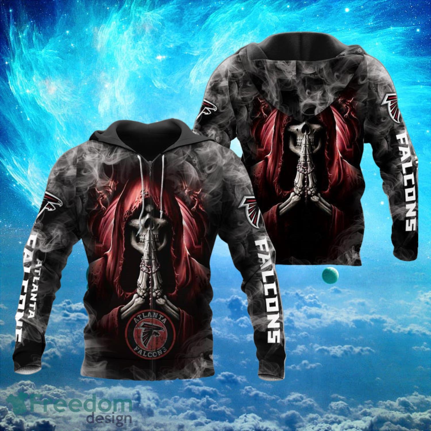 Atlanta Falcons Death Background Smoke Hoodies Full Over Print Product Photo 2